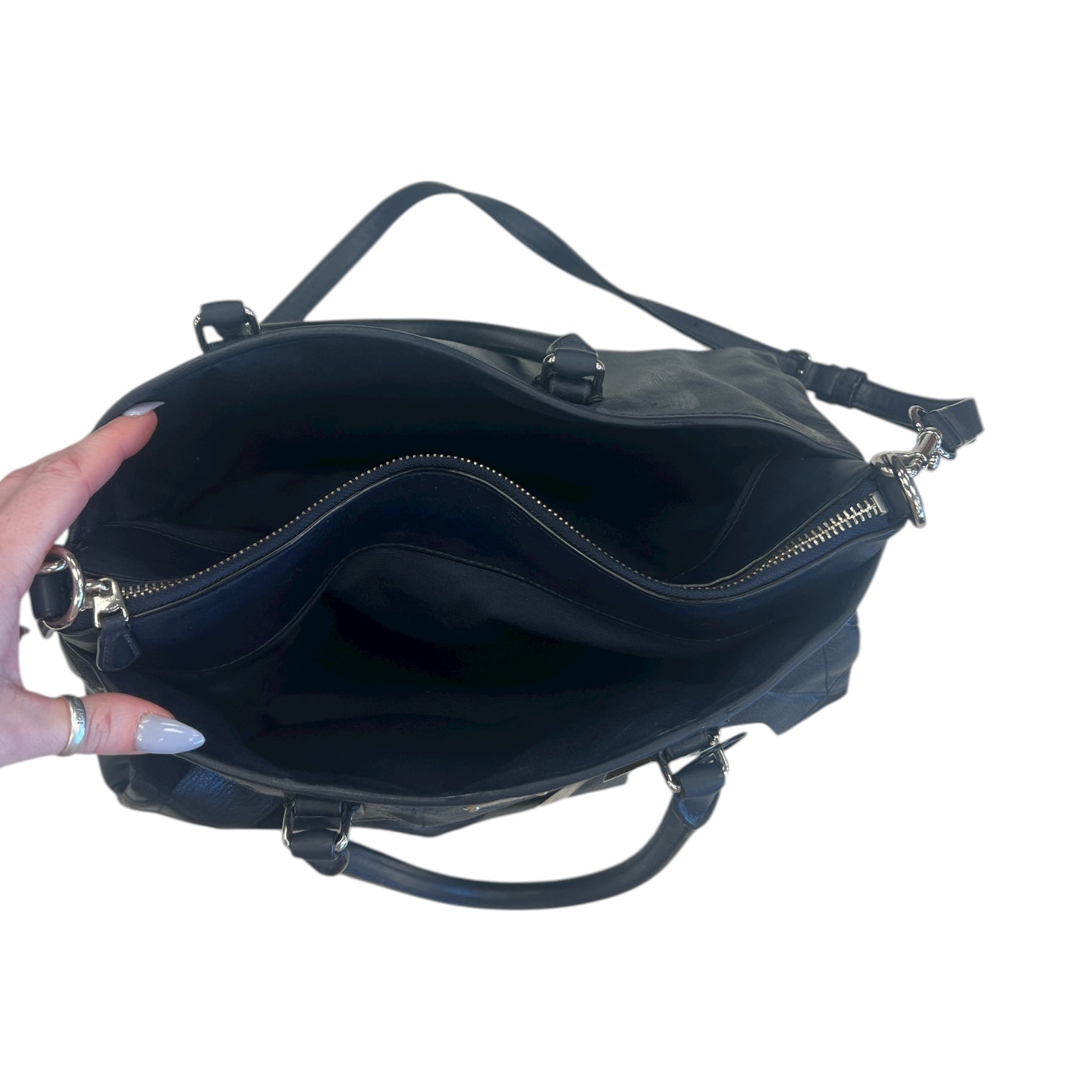 Handbag Designer By Coach In Blue, Size:Large