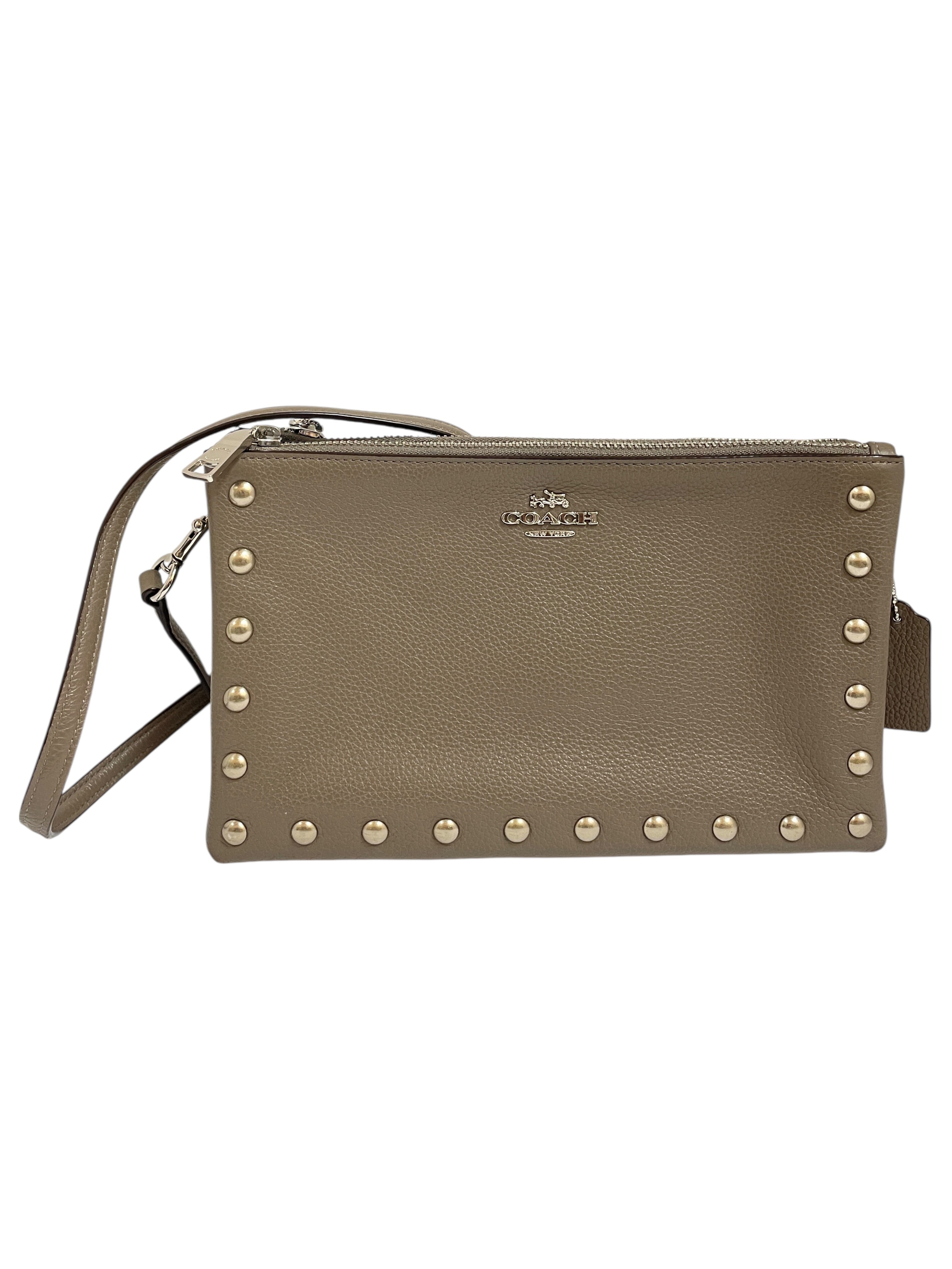 Crossbody Designer By Coach In Beige, Size:Small
