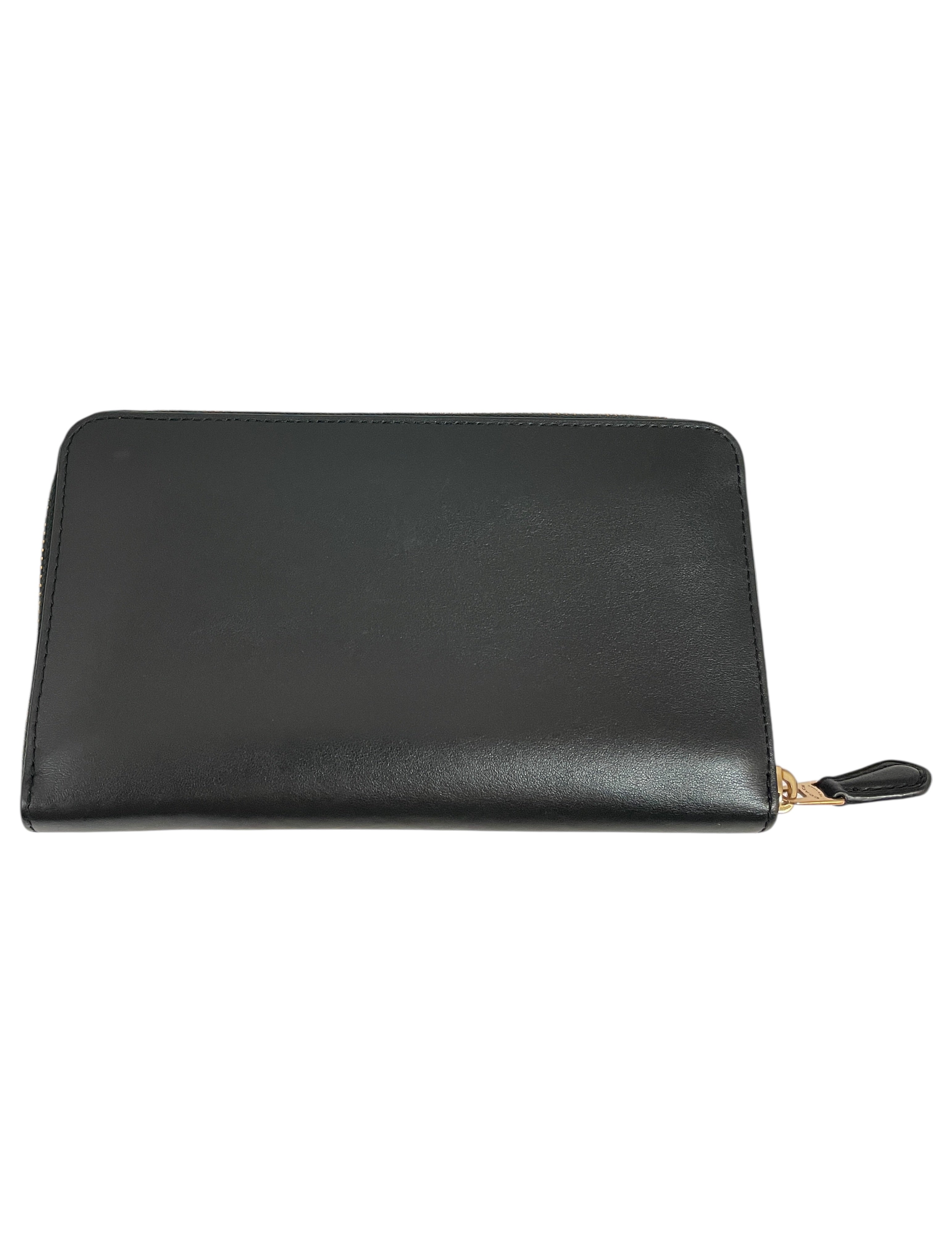 Wristlet Designer By Coach In Black & Gold, Size:Medium