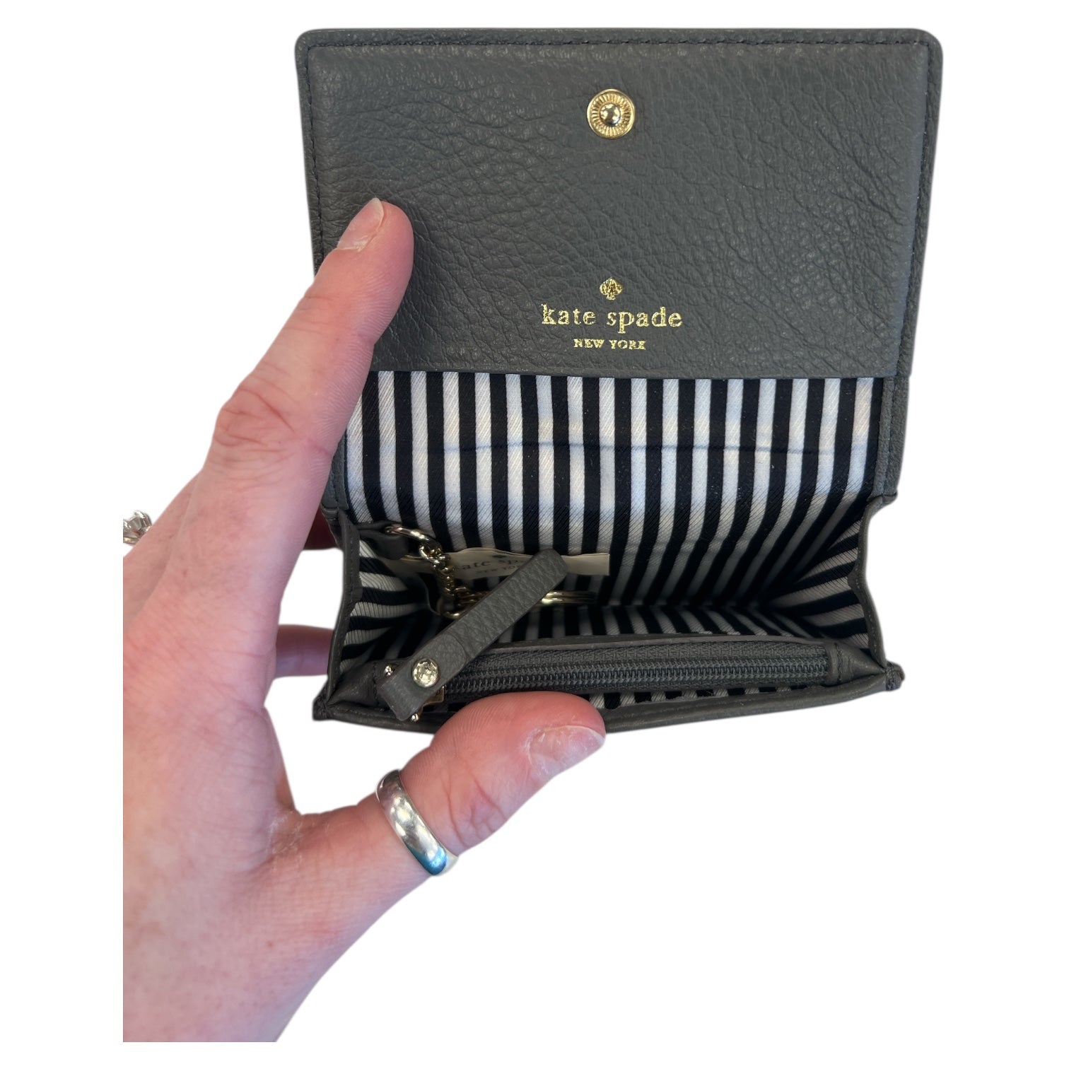 Wallet Designer By Kate Spade In Grey, Size:Small