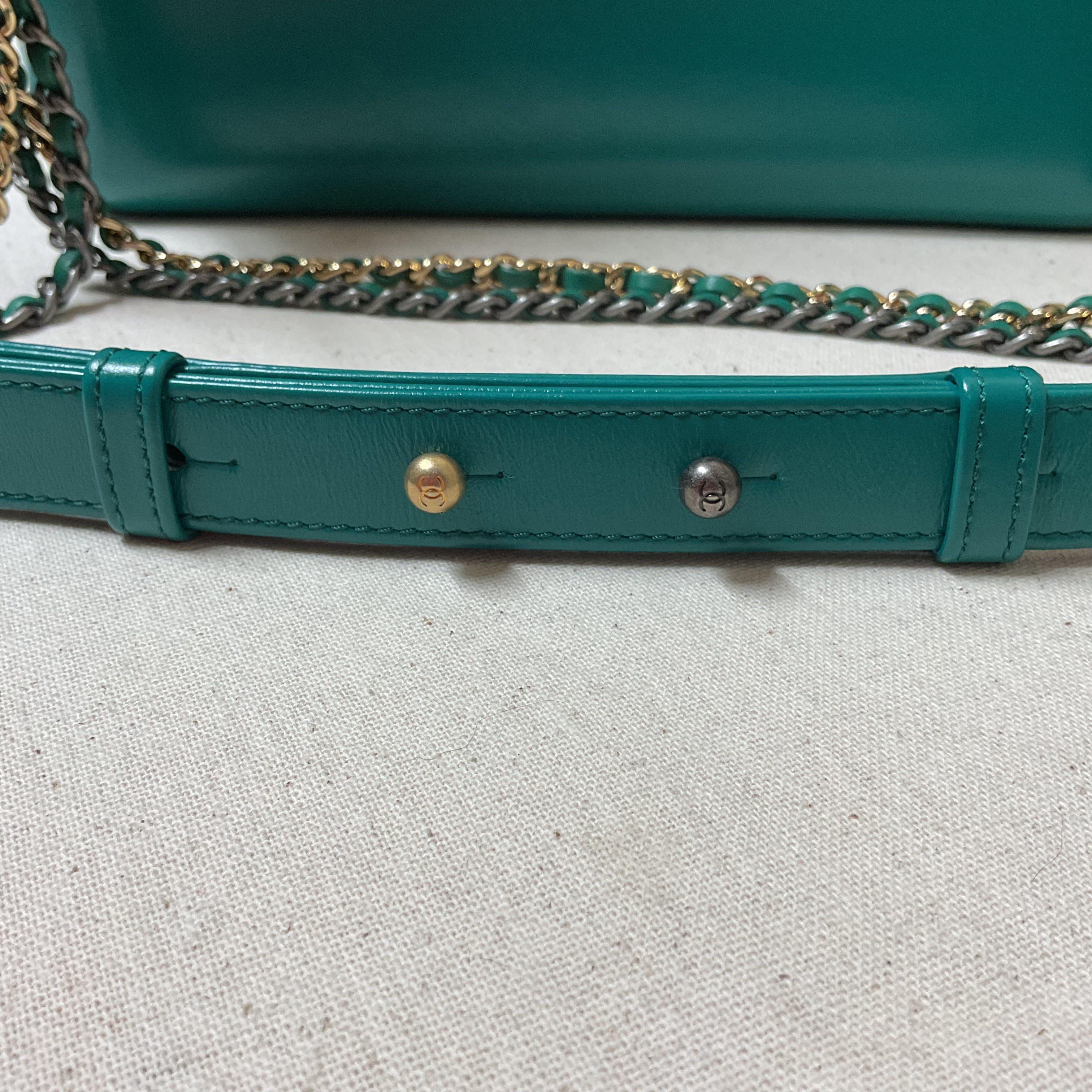 Handbag Luxury Designer By Chanel In Blue & Orange, Size:Medium
