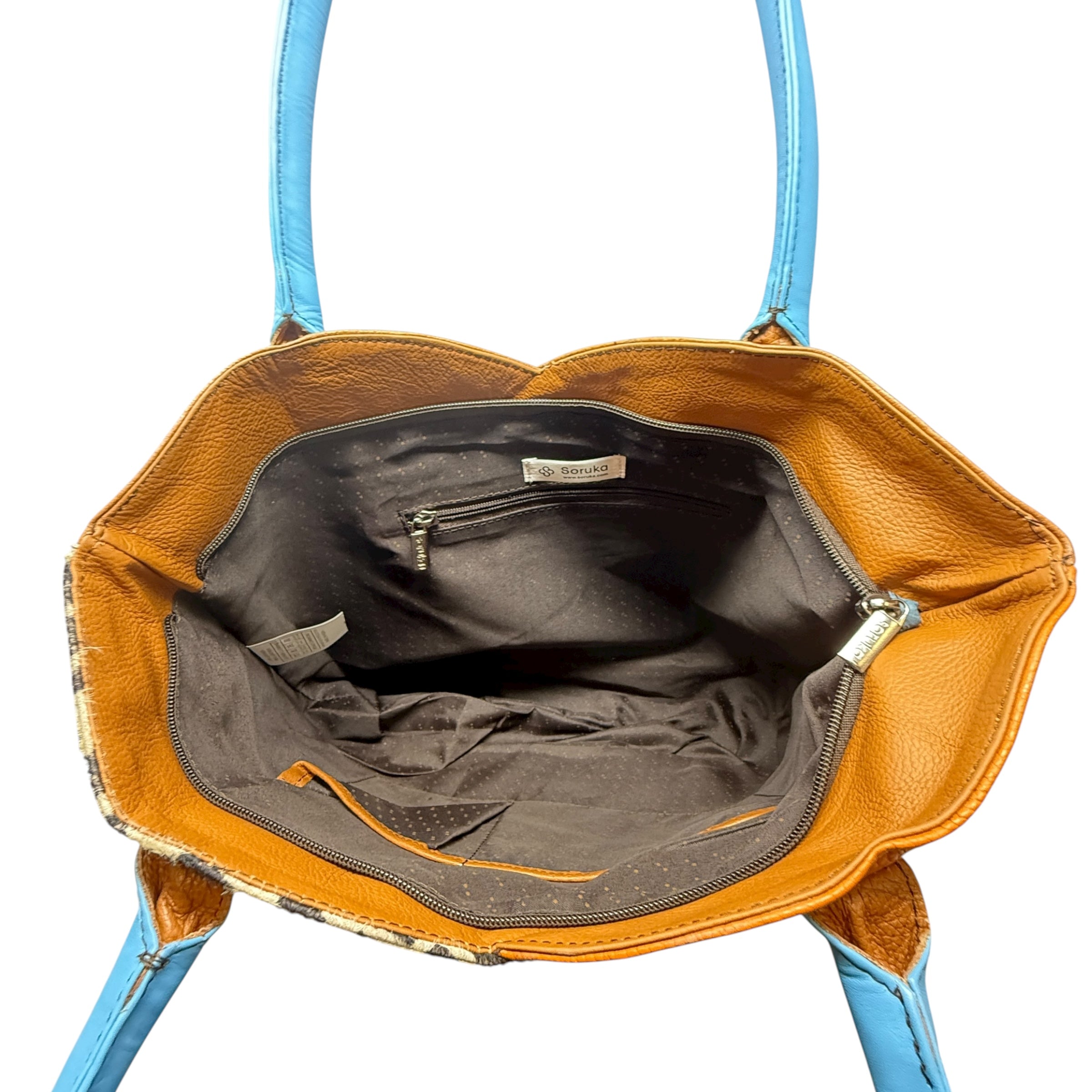 Handbag Leather By Cmc, Size: Large