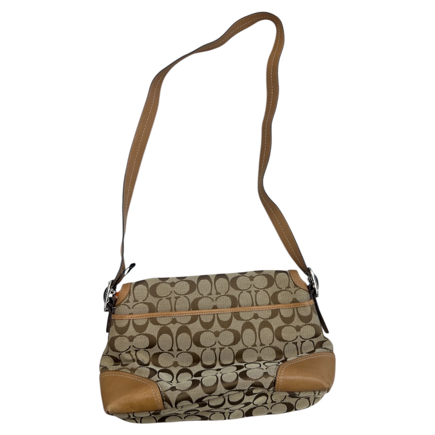 Crossbody Designer By Coach In Tan, Size:Medium