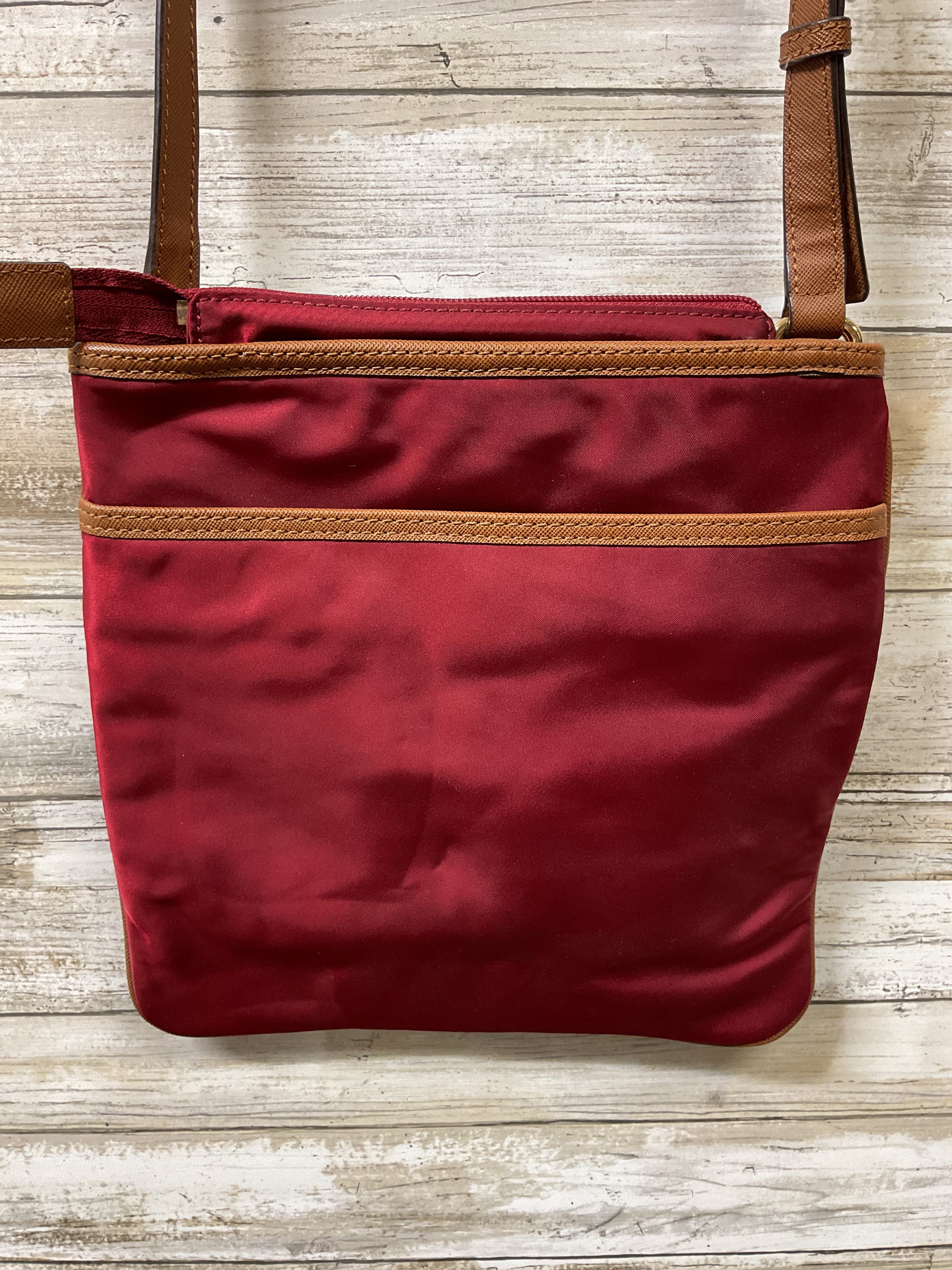 Crossbody Designer By Michael Kors In Red, Size:Medium