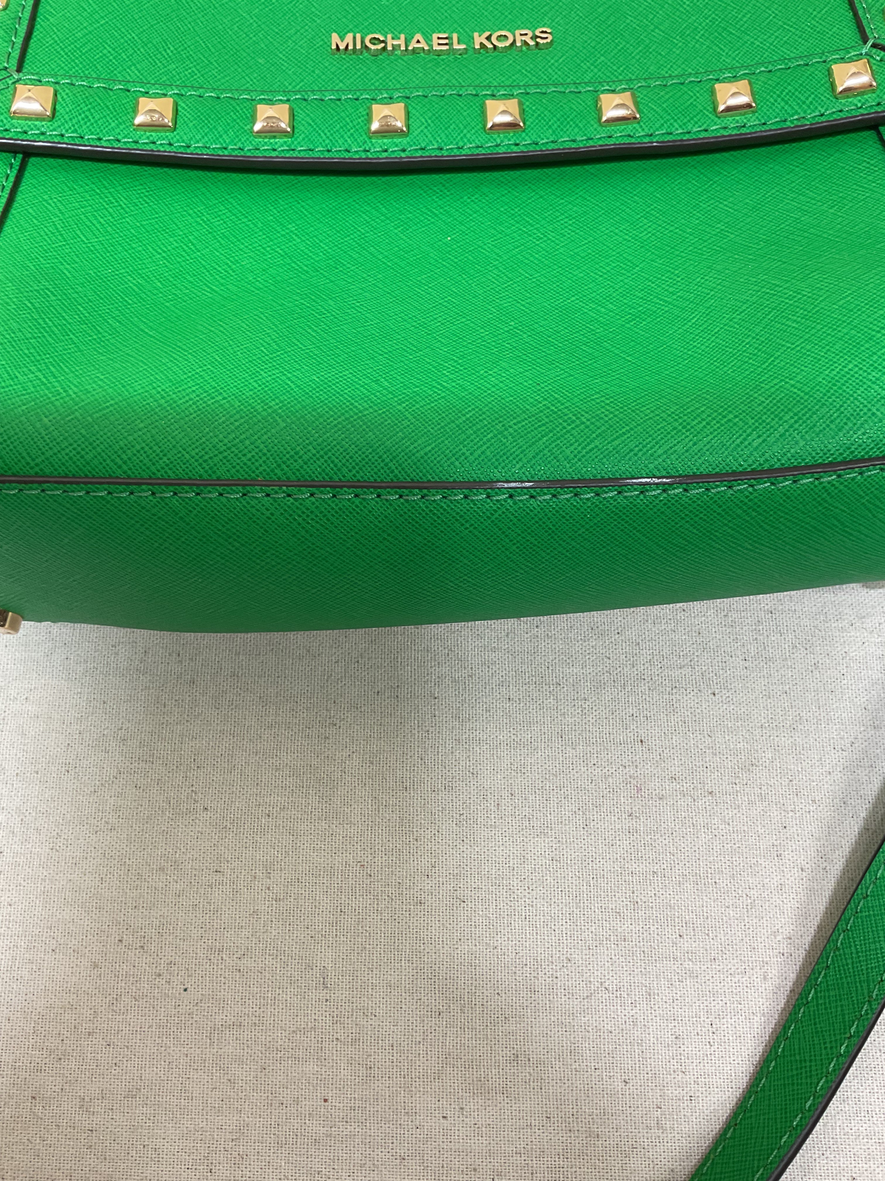 Handbag Designer By Michael Kors In Green, Size:Medium