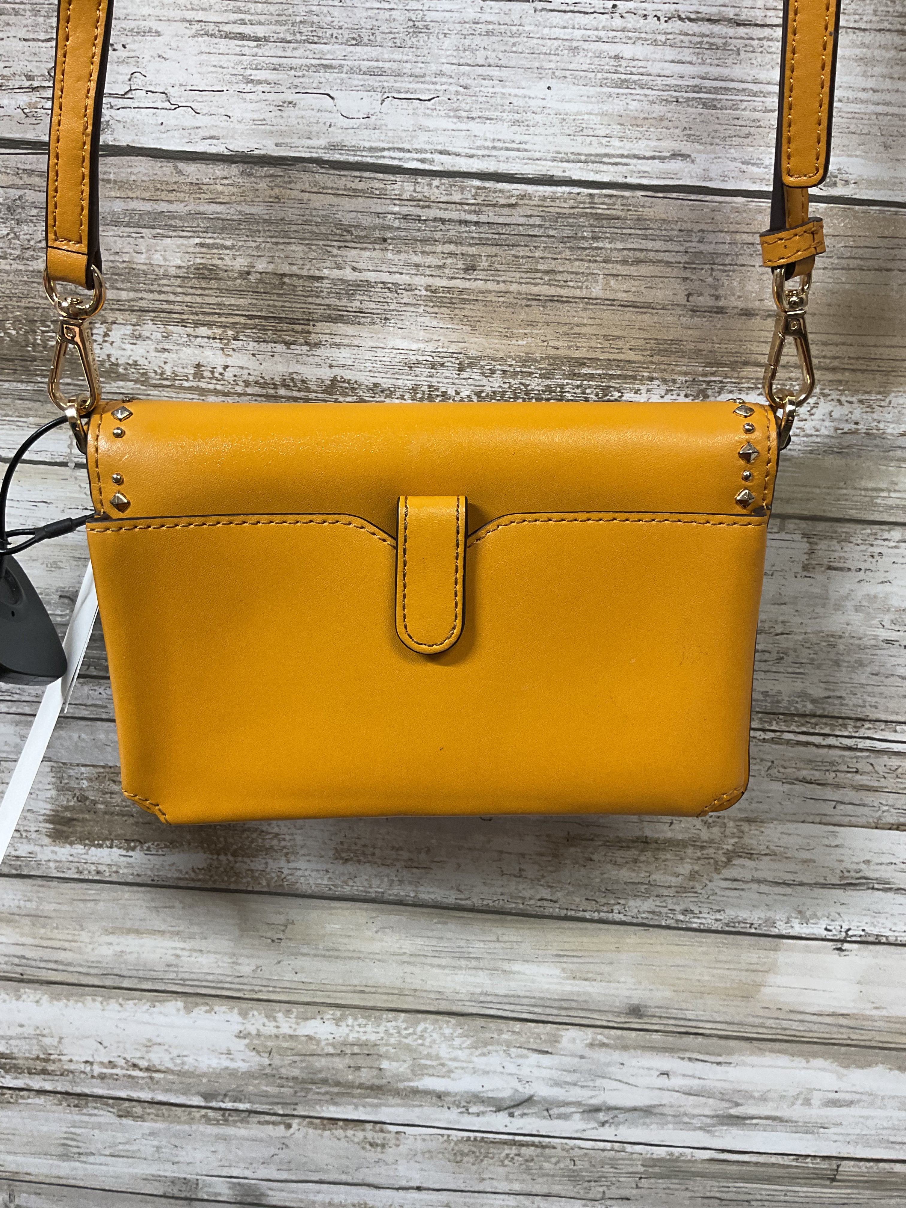 Crossbody Designer By Michael Kors In Yellow, Size:Small
