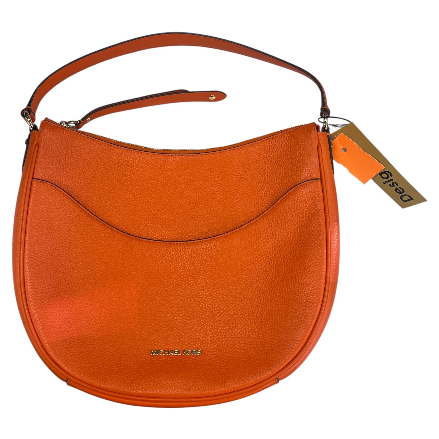 Handbag Designer By Michael Kors In Orange, Size:Medium