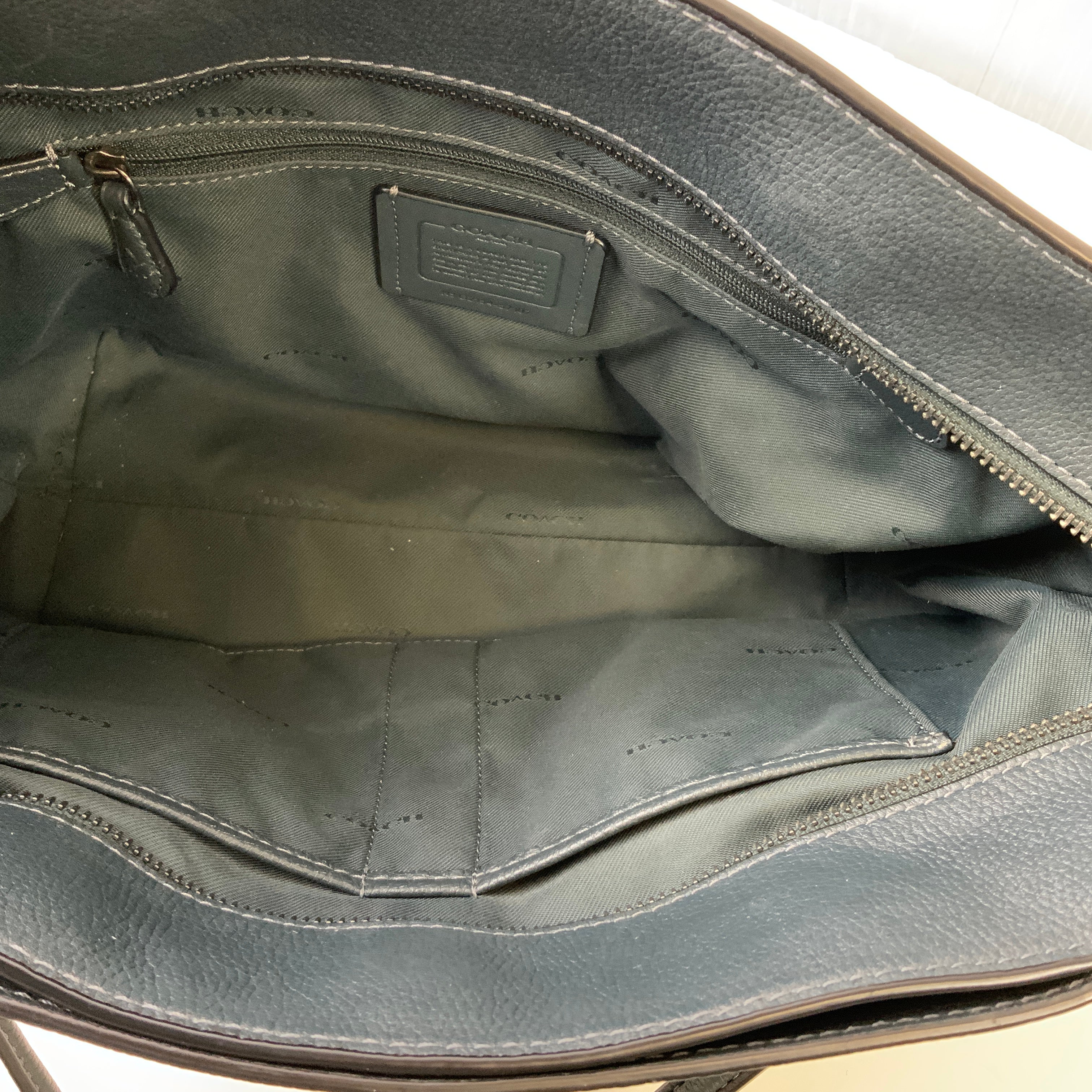 Handbag Designer By Coach In Slate Grey`, Size:Medium