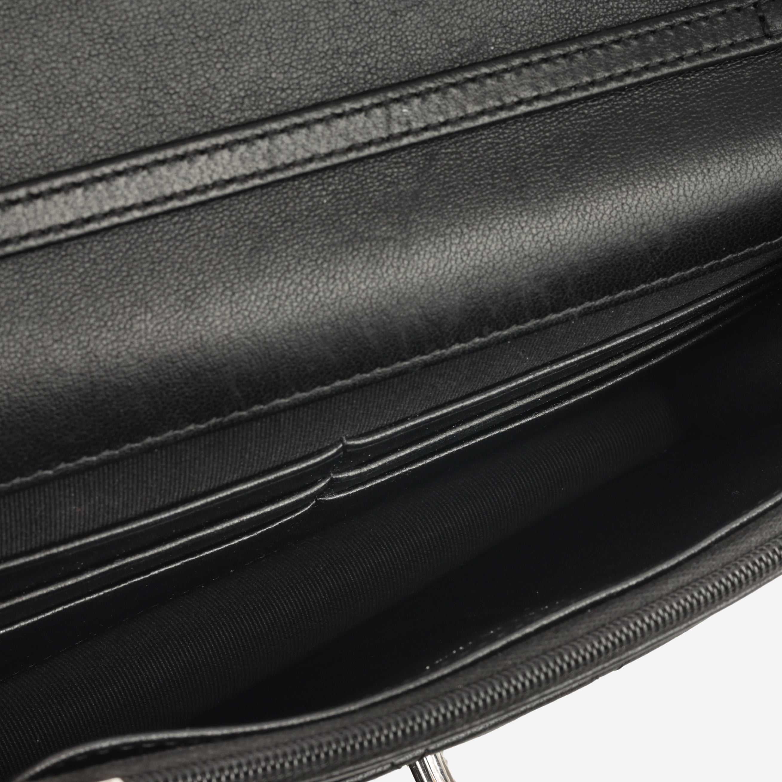 Chanel Seasonal Wallet On Chain - Black Lambskin | Silver Hardware
