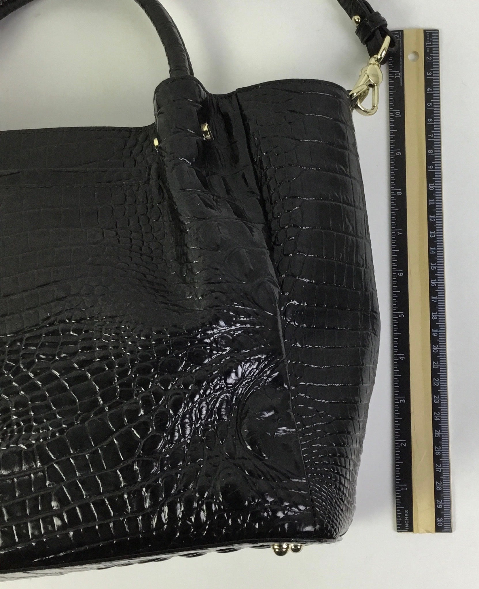Handbag Designer By Brahmin In Black, Size:Large