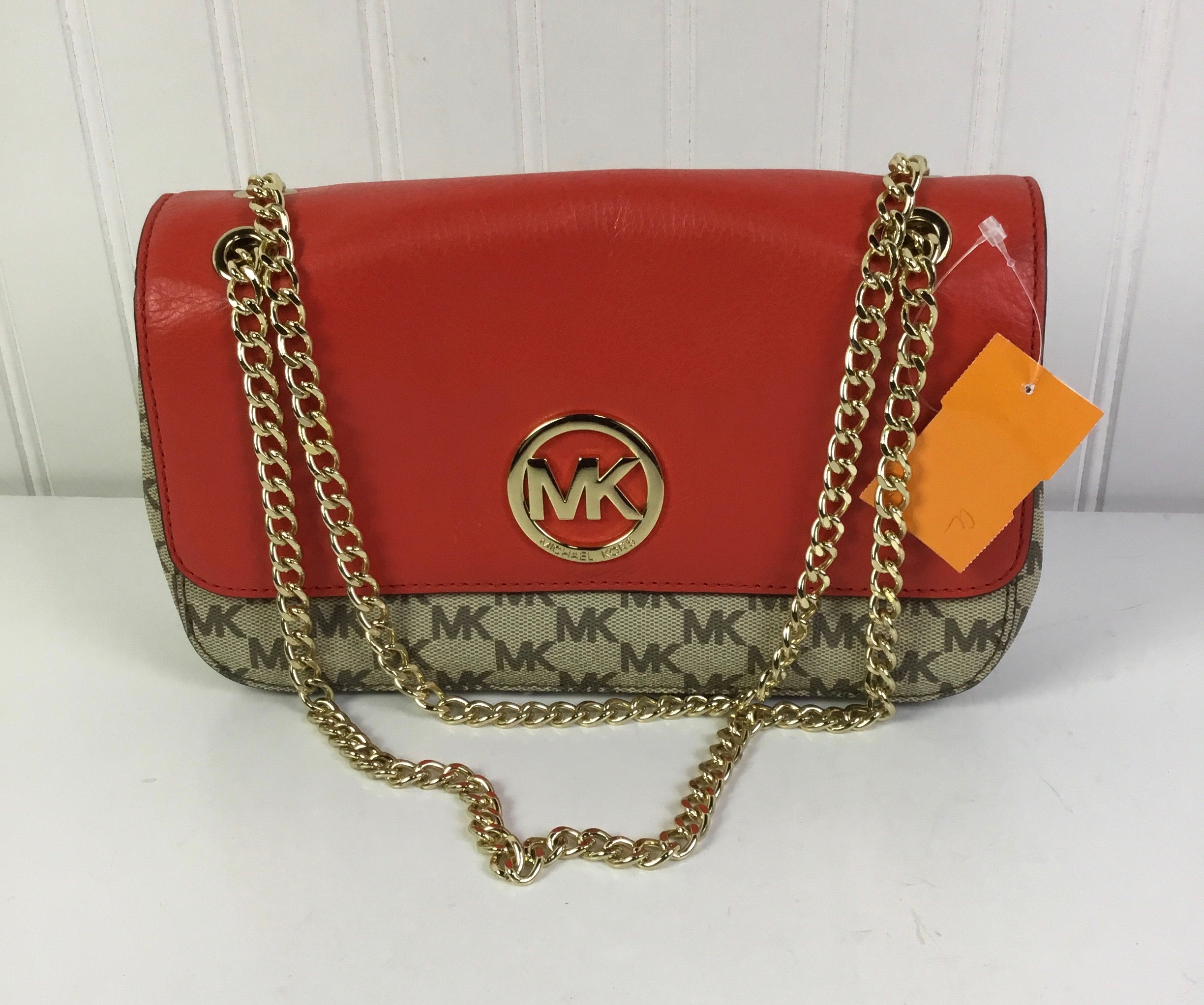 Handbag Designer By Michael Kors In Red, Size:Small