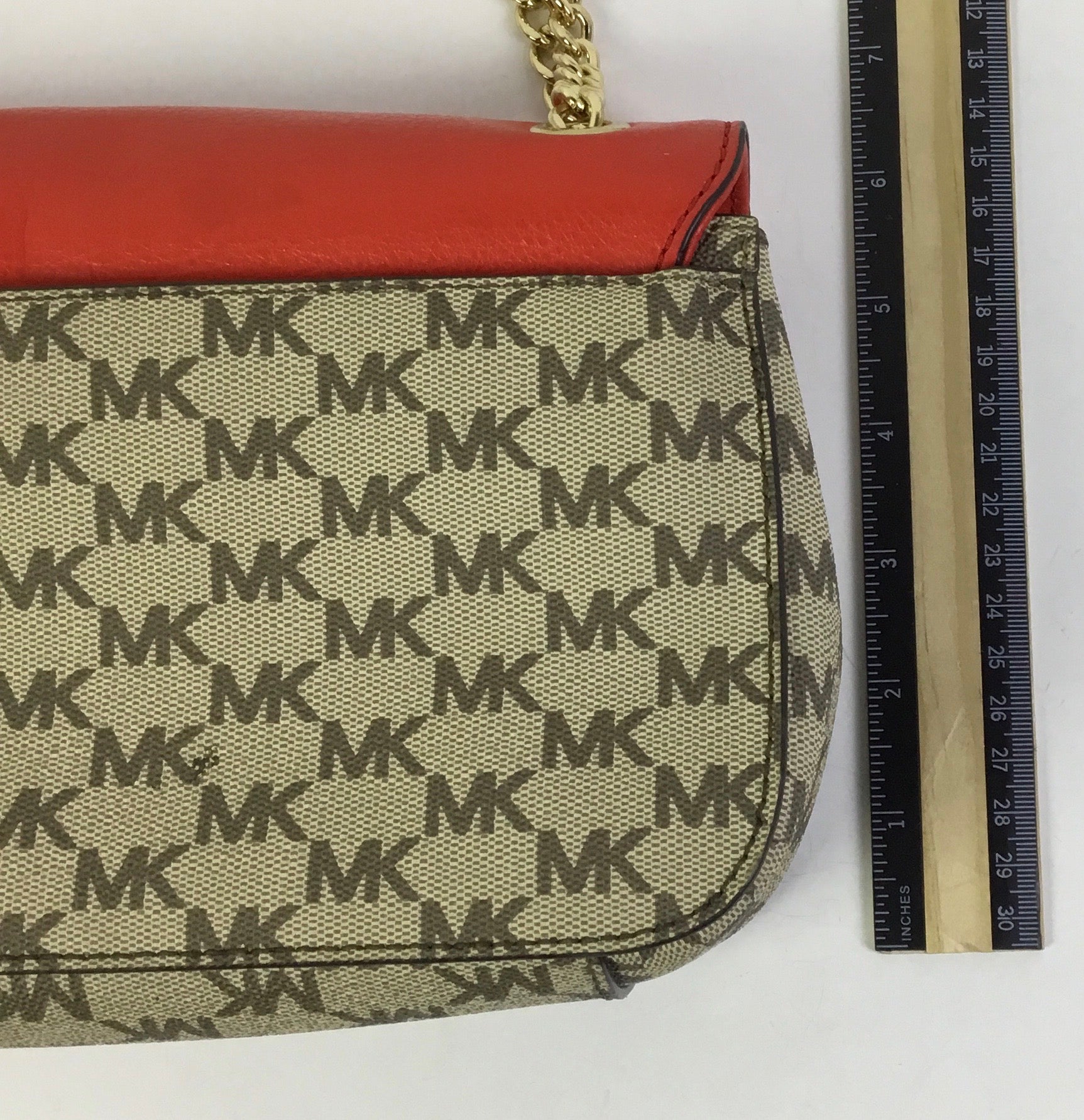 Handbag Designer By Michael Kors In Red, Size:Small