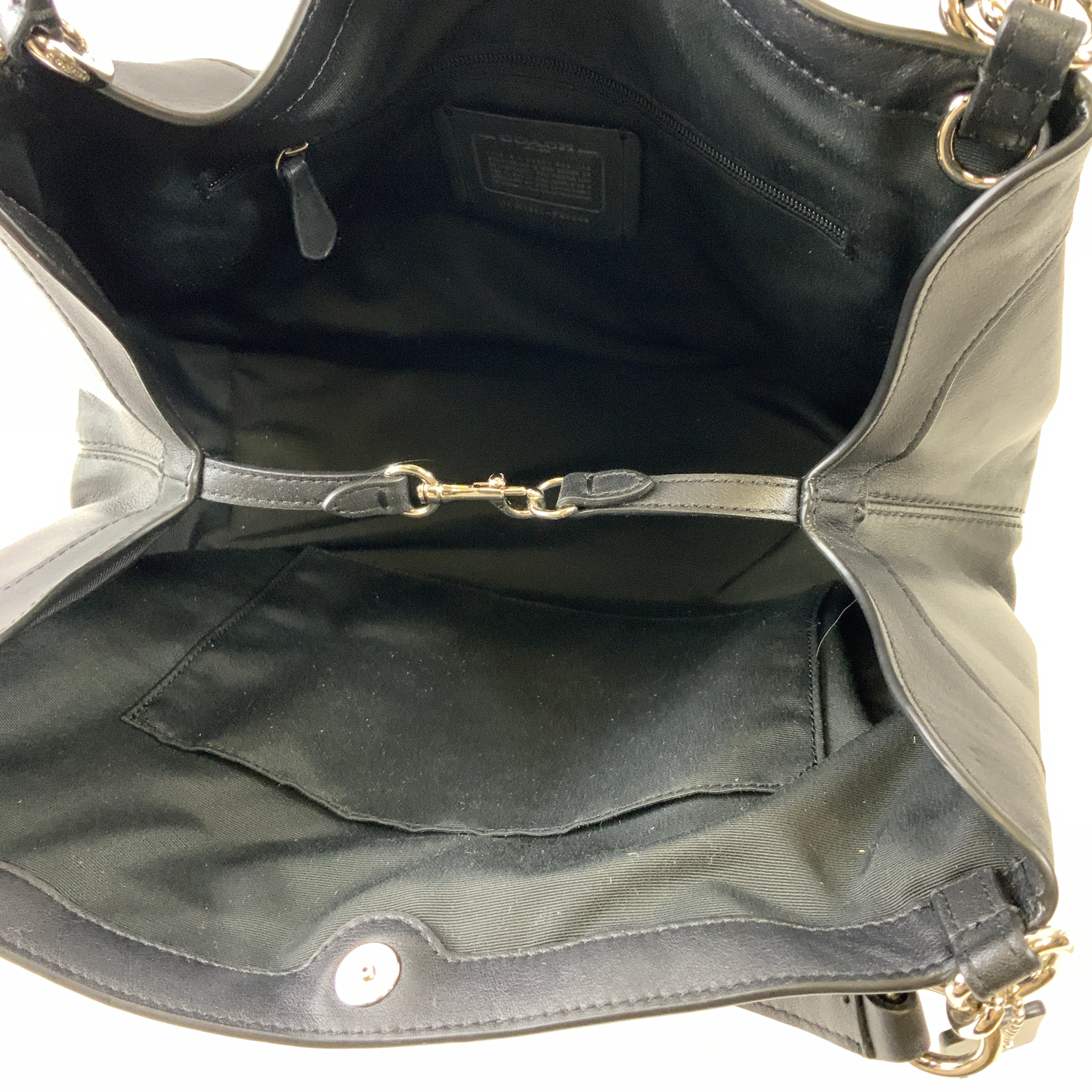 Handbag Designer By Coach In Black, Size:Medium