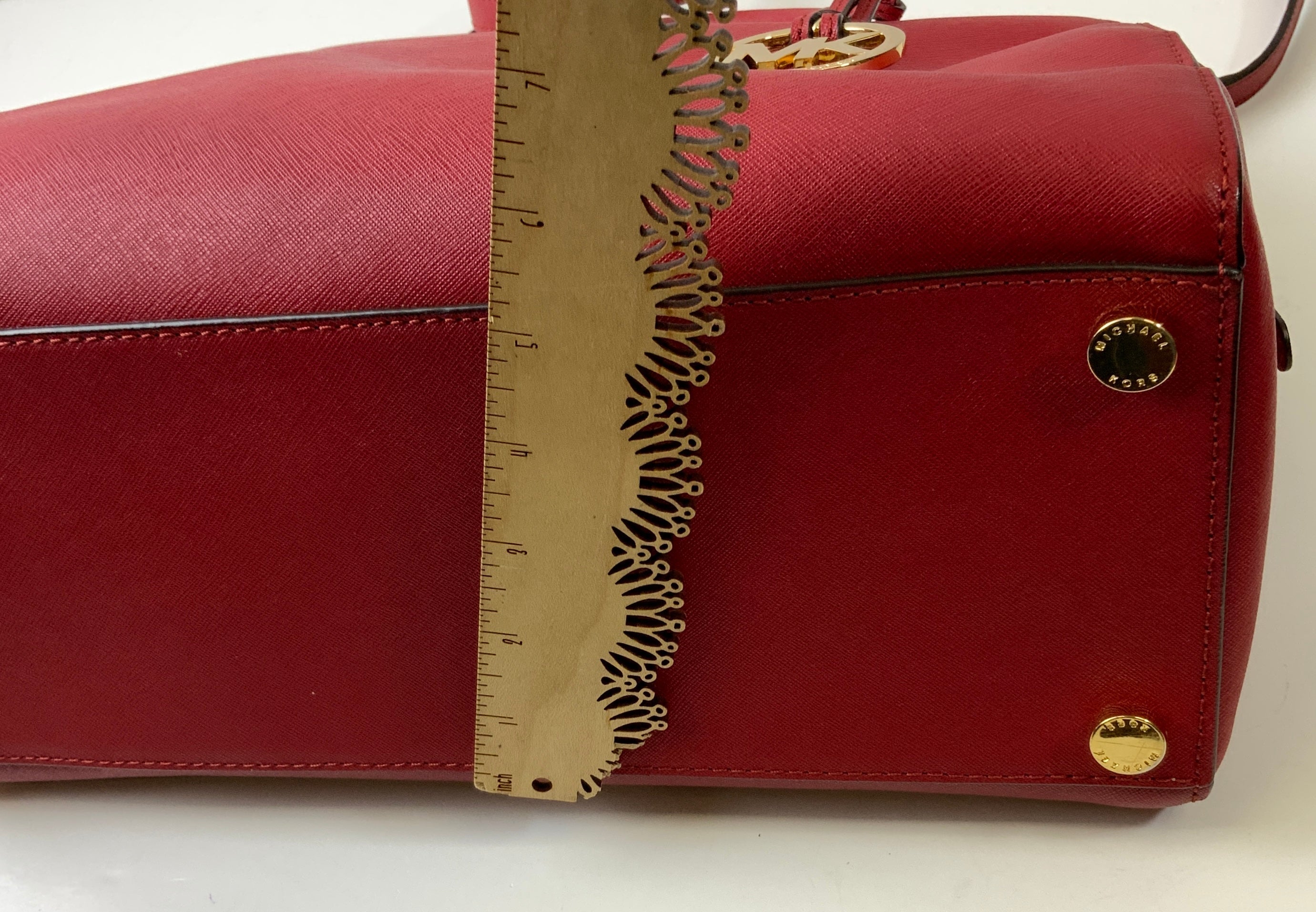 Handbag Designer By Michael Kors In Red, Size:Large
