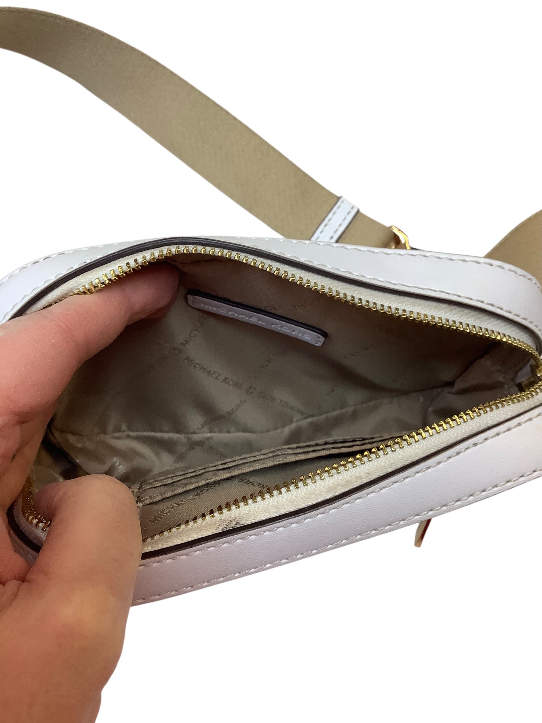 Belt Bag Designer By Michael Kors In White, Size:Small