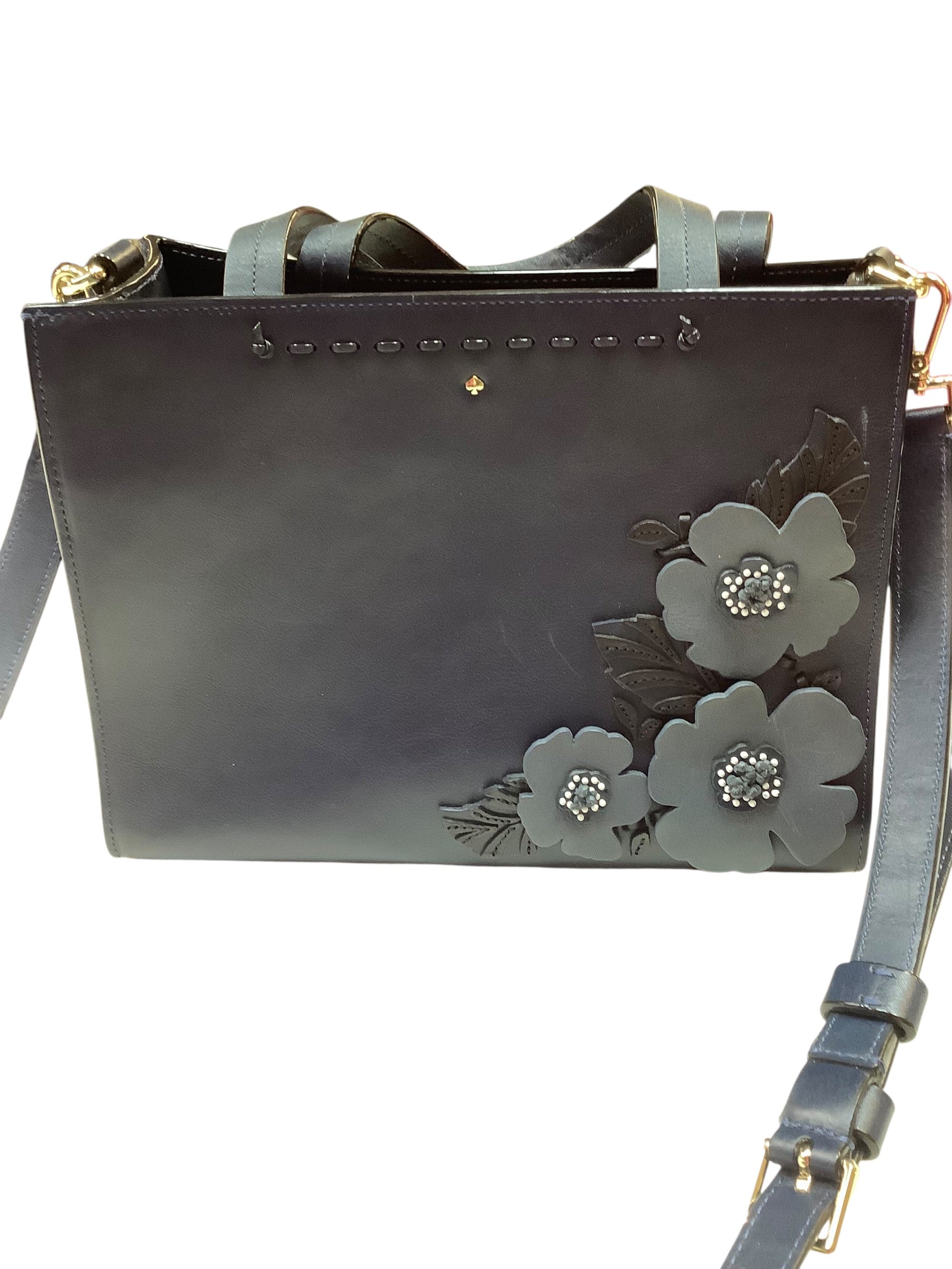 Handbag Designer By Kate Spade In Navy, Size:Medium