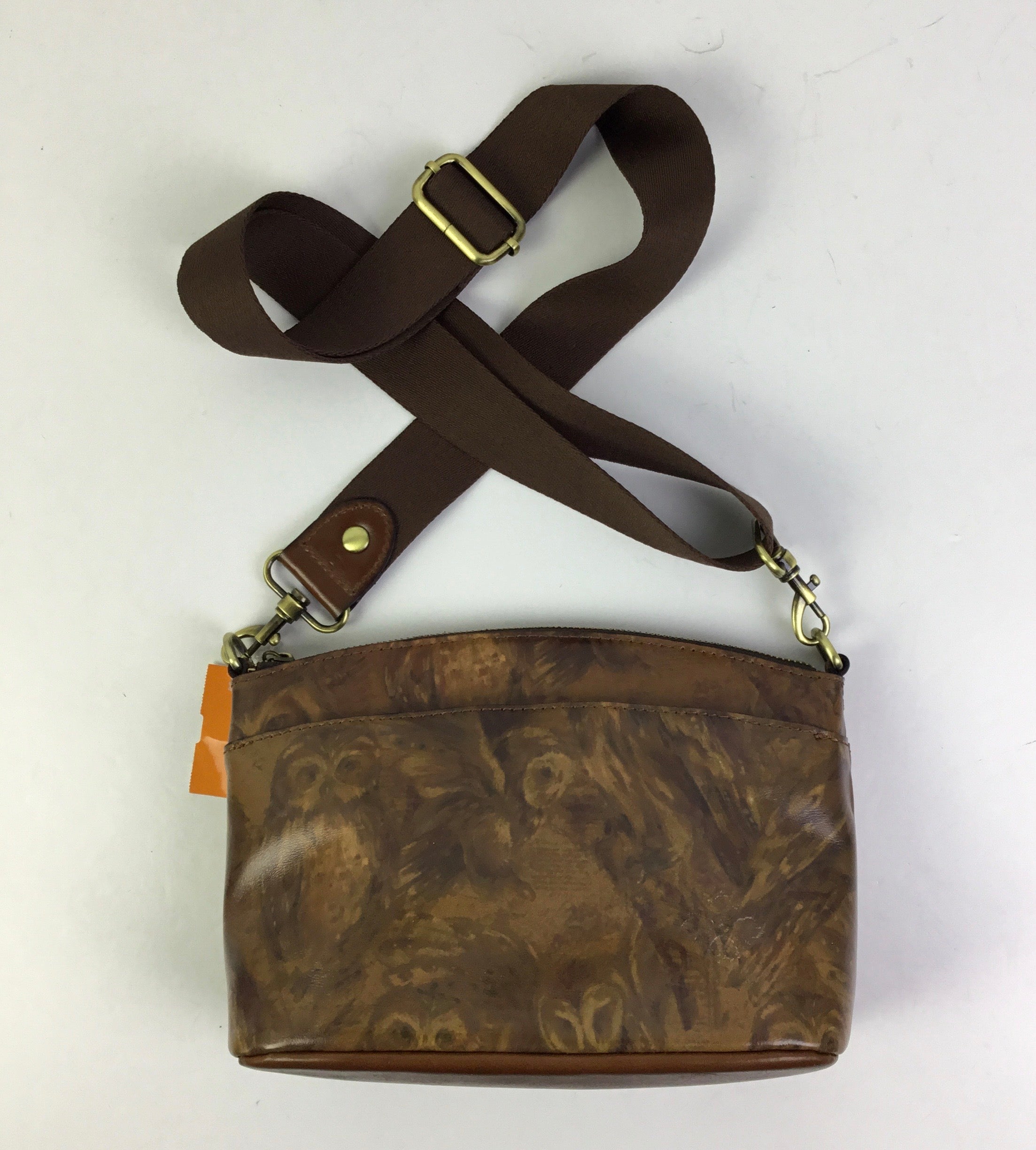 Crossbody Designer By Patricia Nash In Brown & Tan, Size:Medium