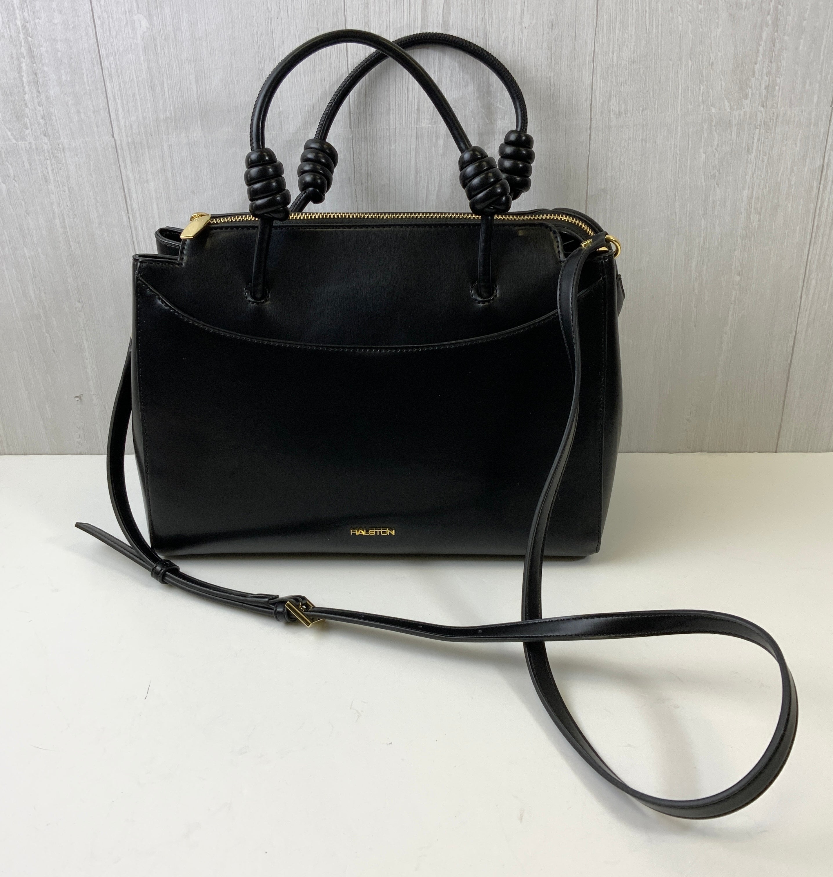 Handbag Designer By Halston In Black, Size:Large