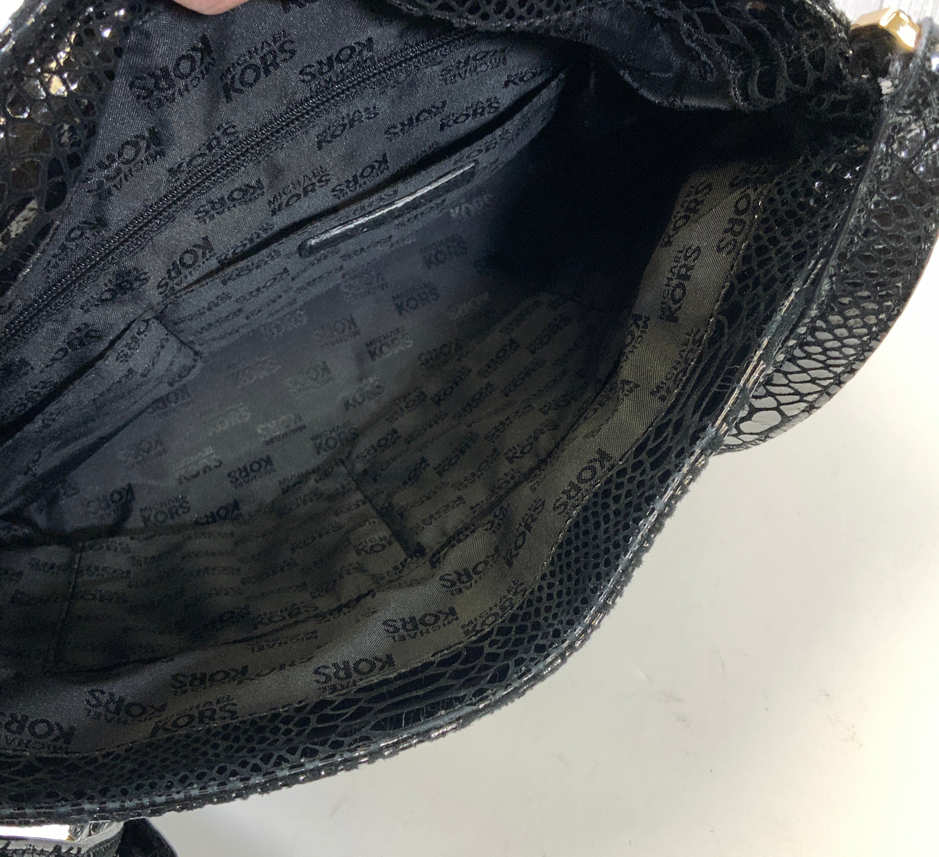 Handbag Leather By Michael By Michael Kors, Size: Large