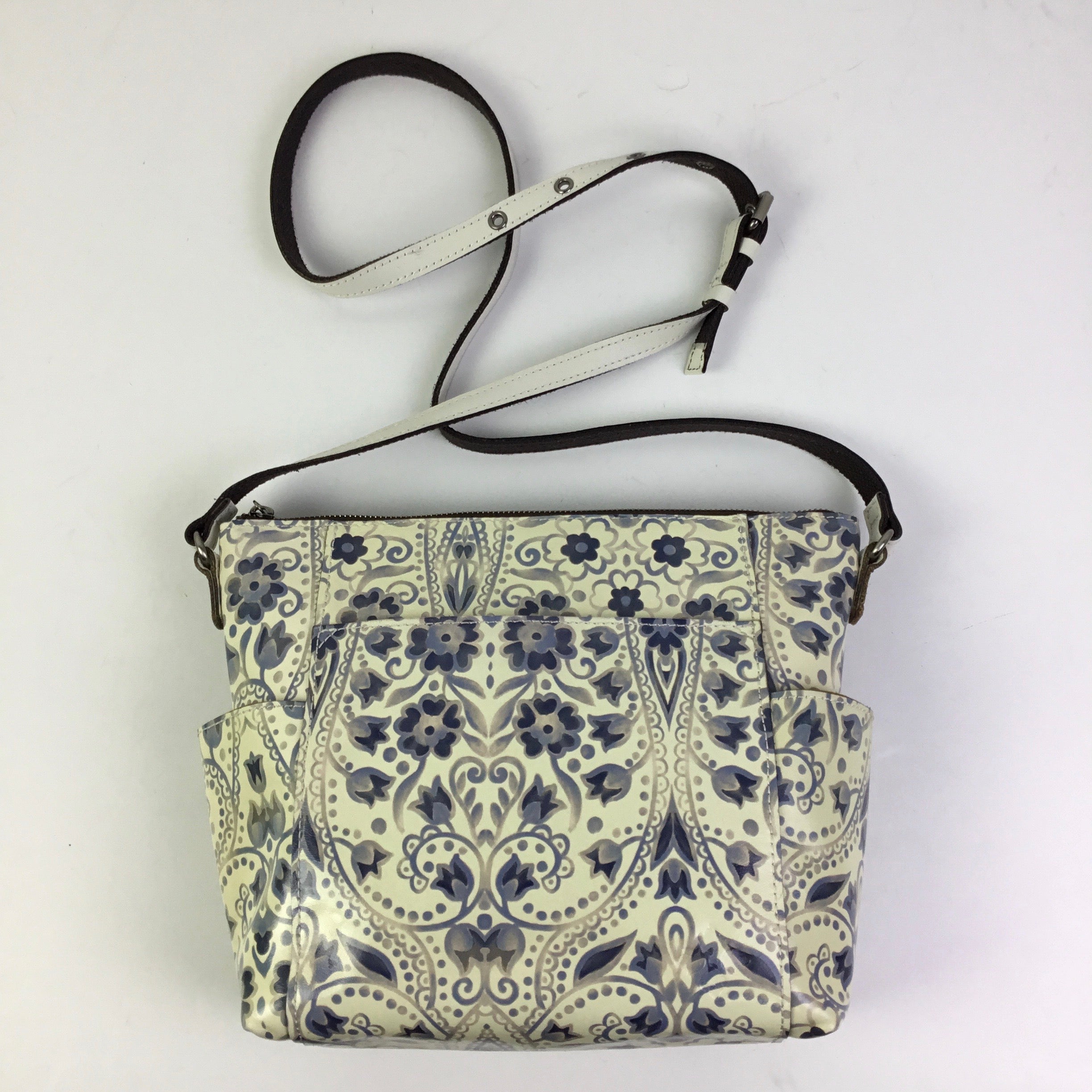 Crossbody Designer By Patricia Nash In Cream, Size:Small