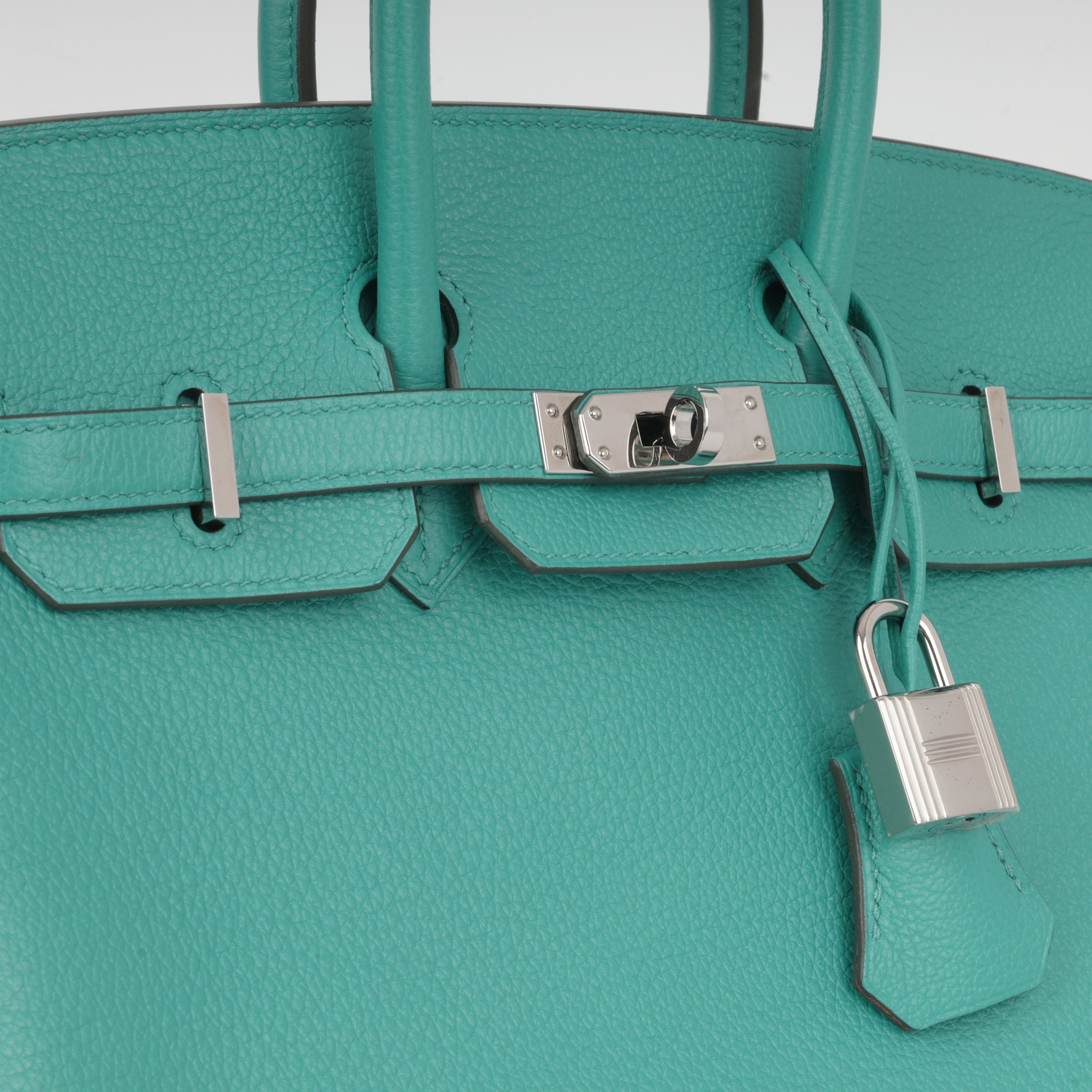 Birkin 25 Verso - Vert Verone / Rose Lipstick Novillo