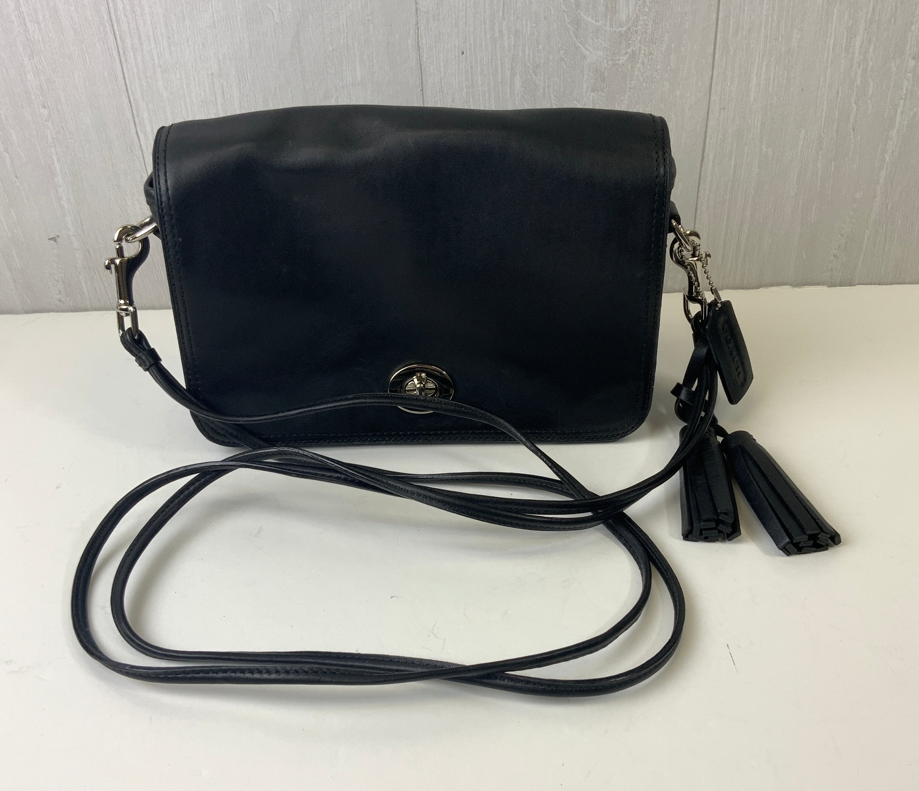 Handbag Designer By Coach In Black, Size:Small