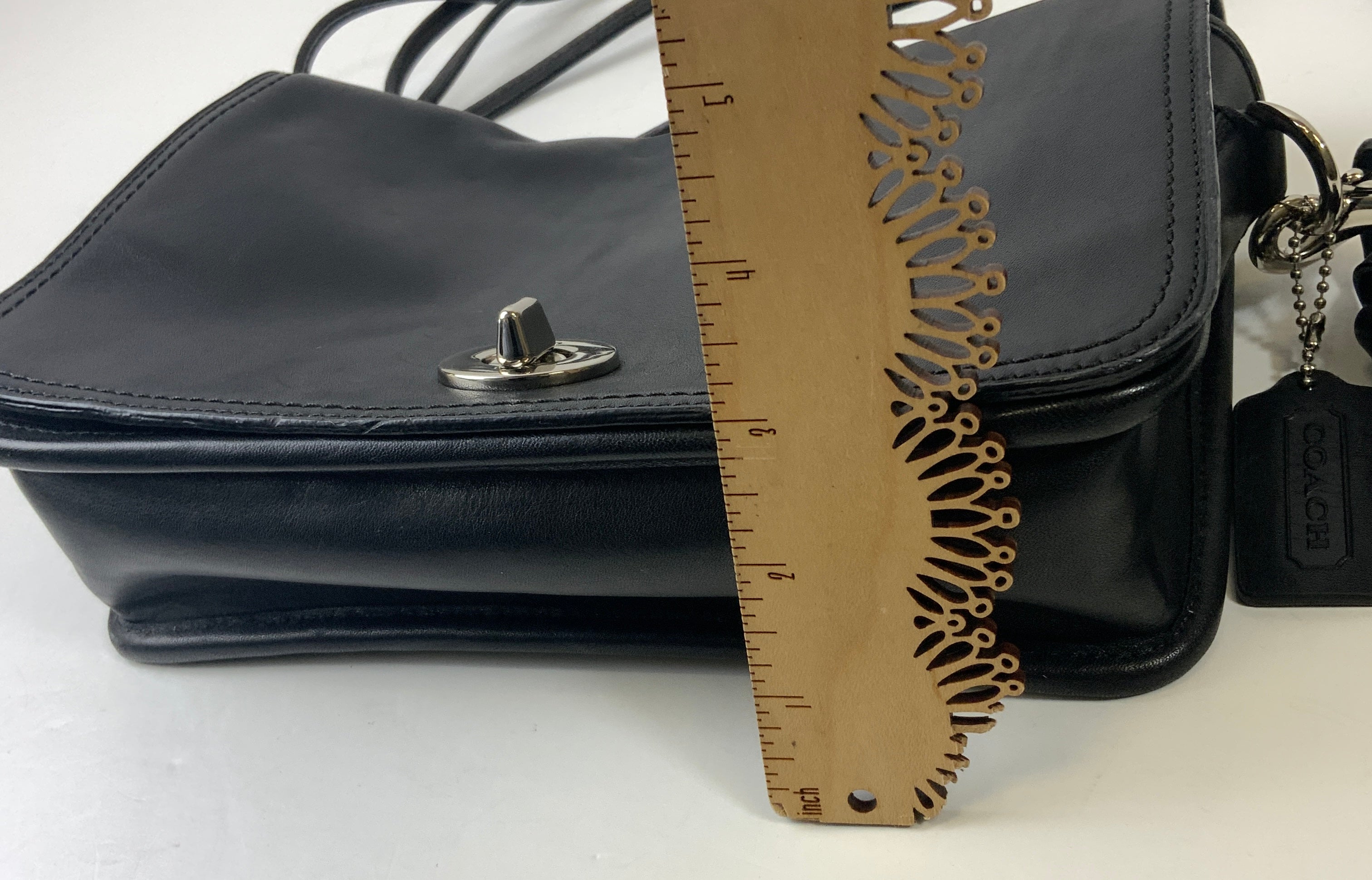 Handbag Designer By Coach In Black, Size:Small