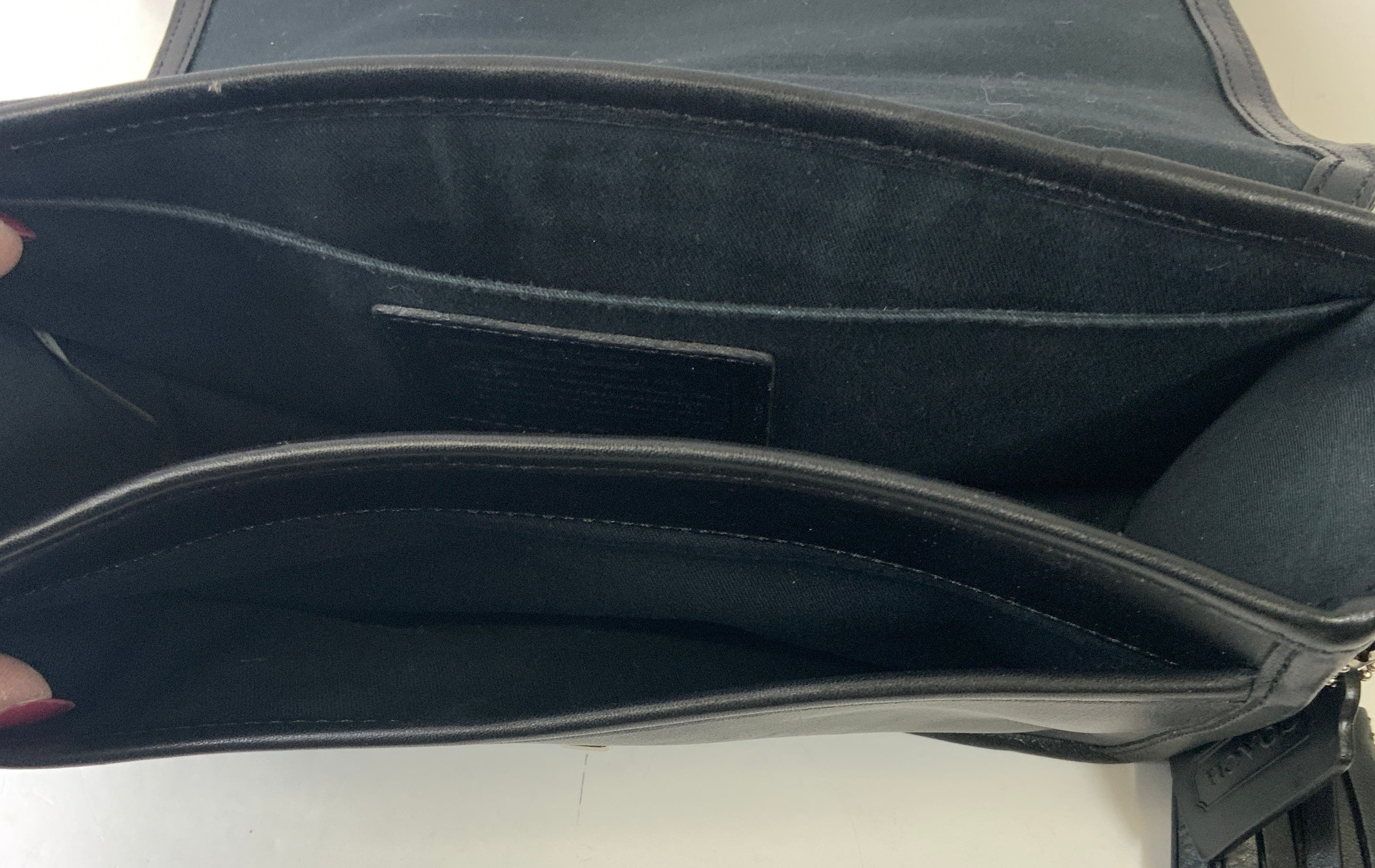 Handbag Designer By Coach In Black, Size:Small