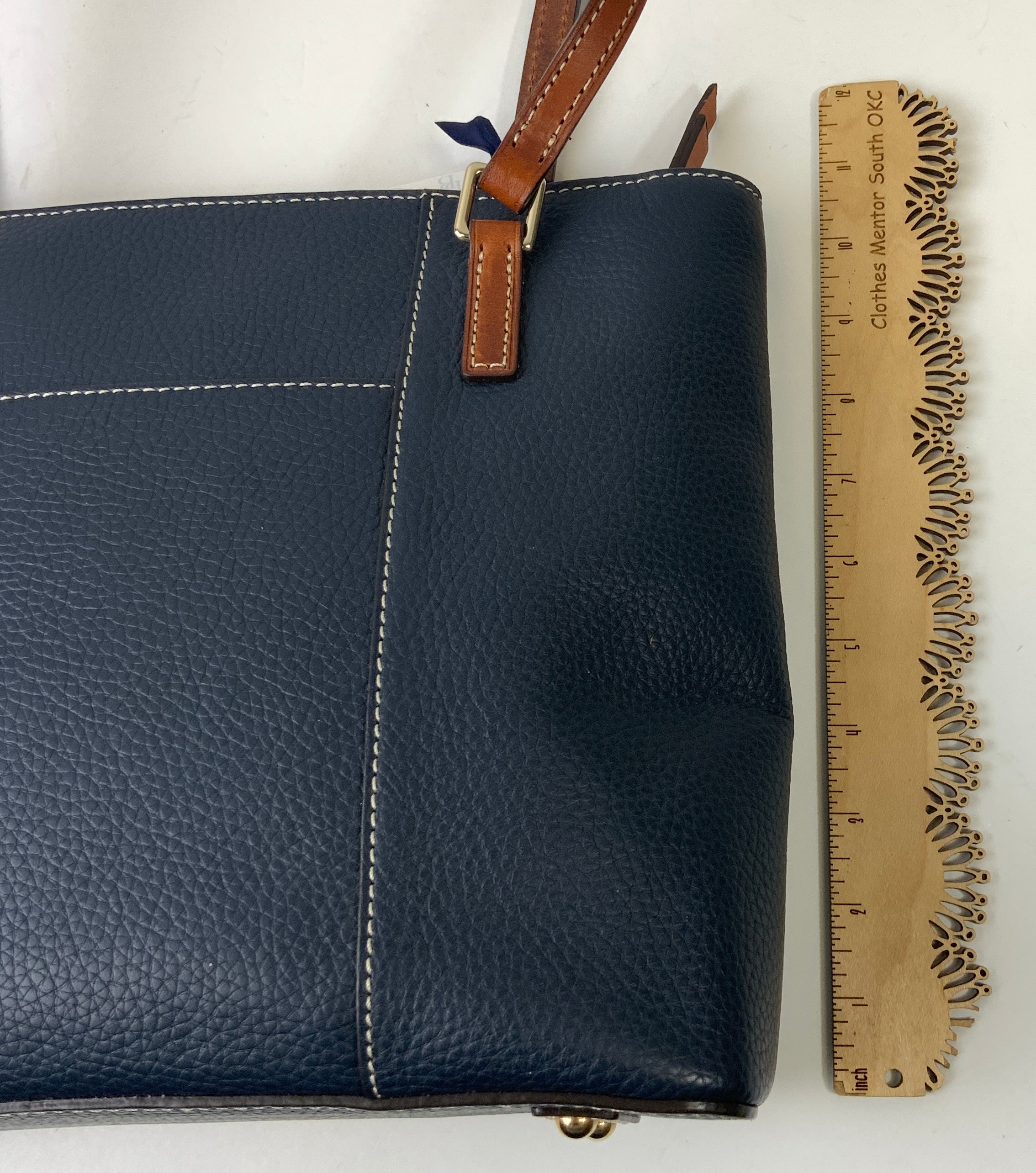 Handbag Designer By Dooney And Bourke In Navy, Size:Large