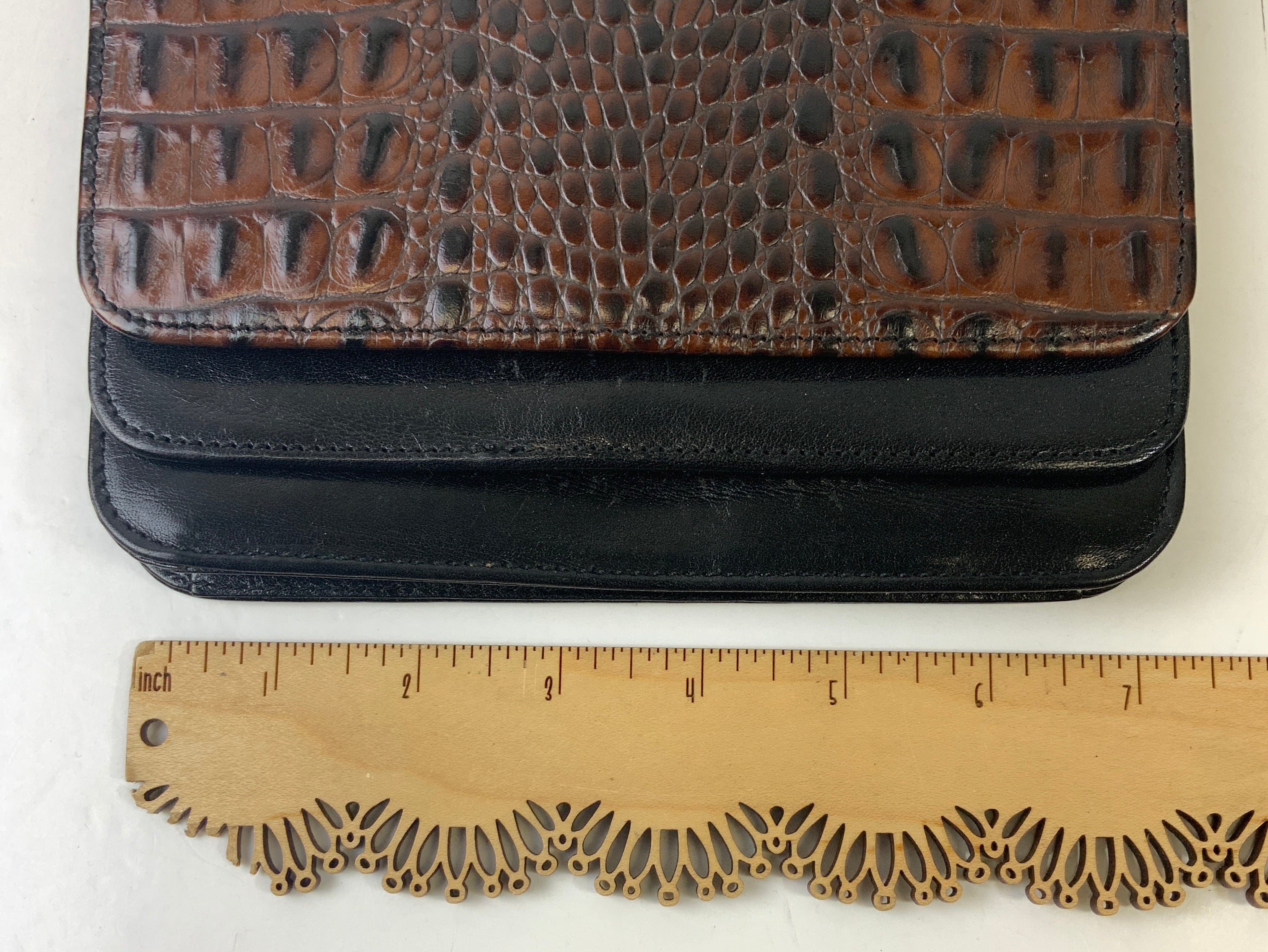 Crossbody Designer By Brahmin In Black & Brown, Size:Small