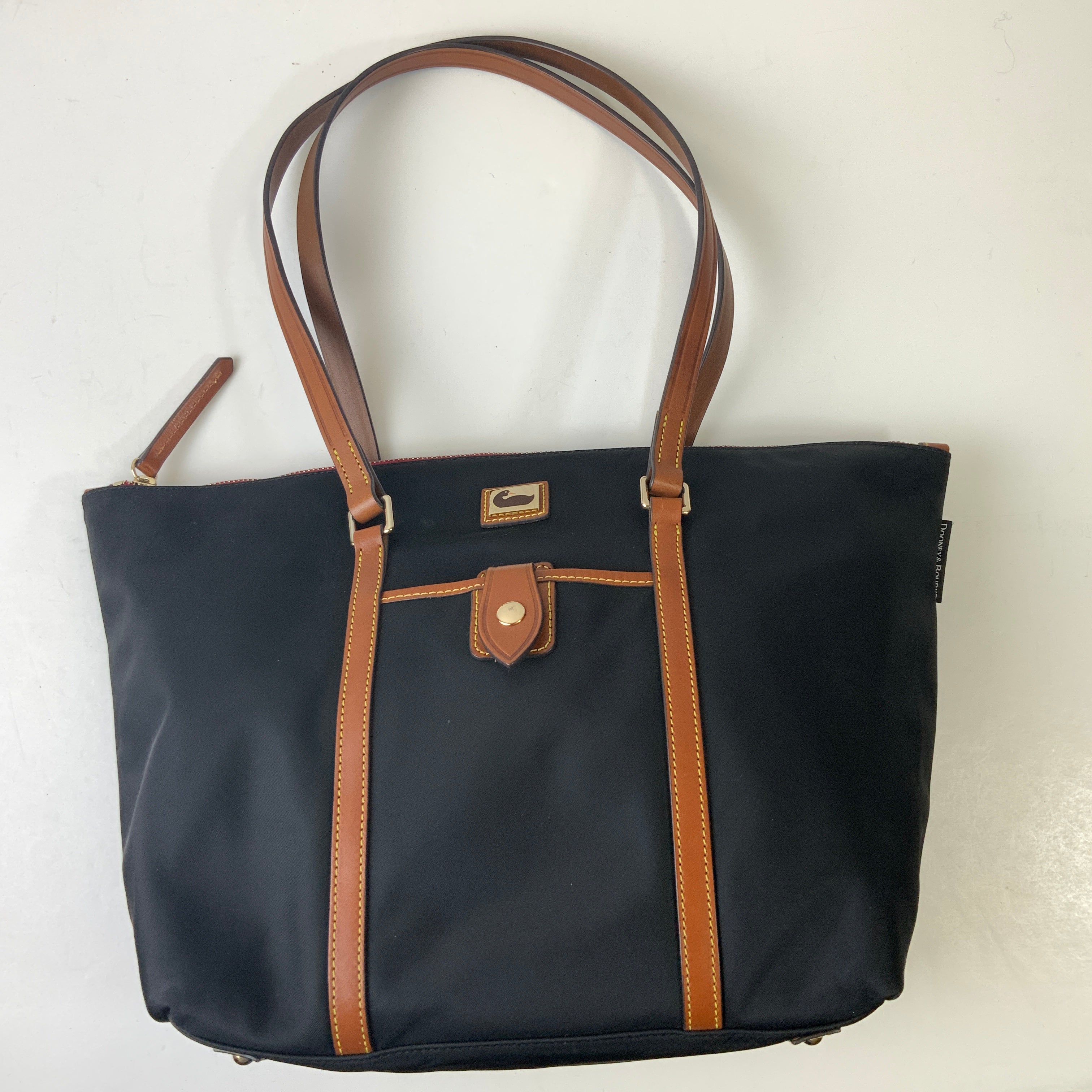 Handbag Designer By Dooney And Bourke In Black & Brown, Size:Large