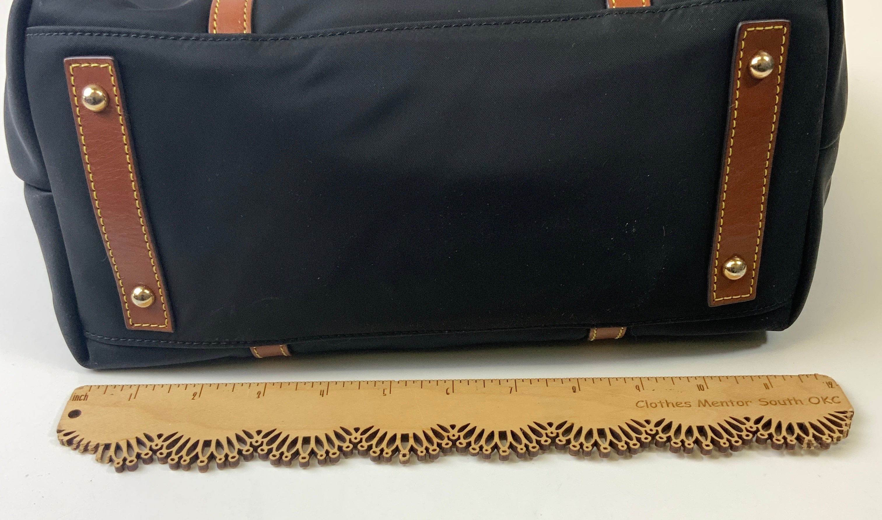 Handbag Designer By Dooney And Bourke In Black & Brown, Size:Large