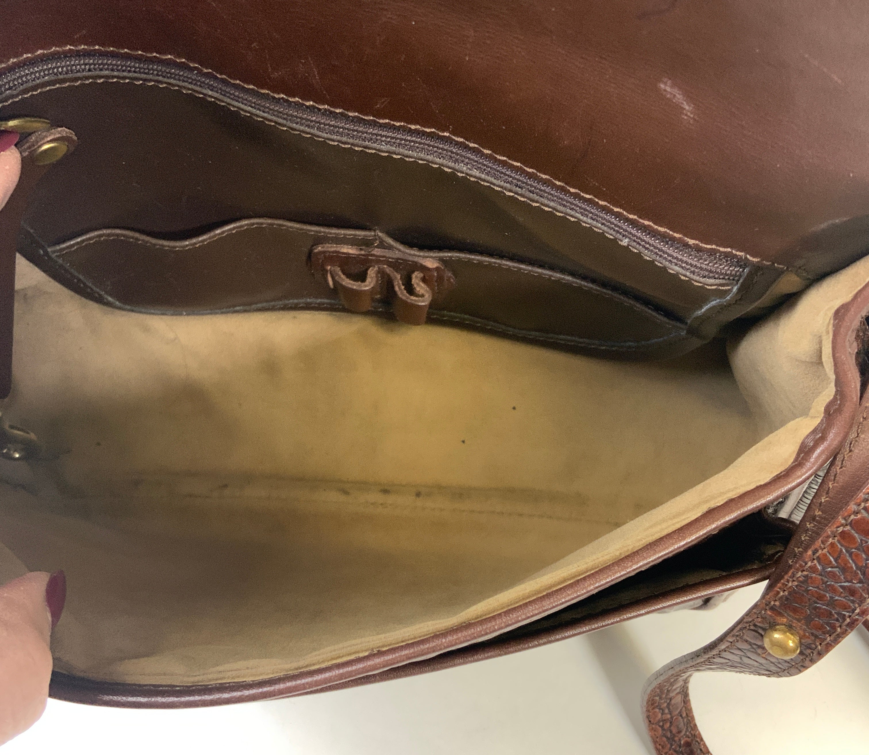 Crossbody Designer By Brahmin In Brown, Size:Medium