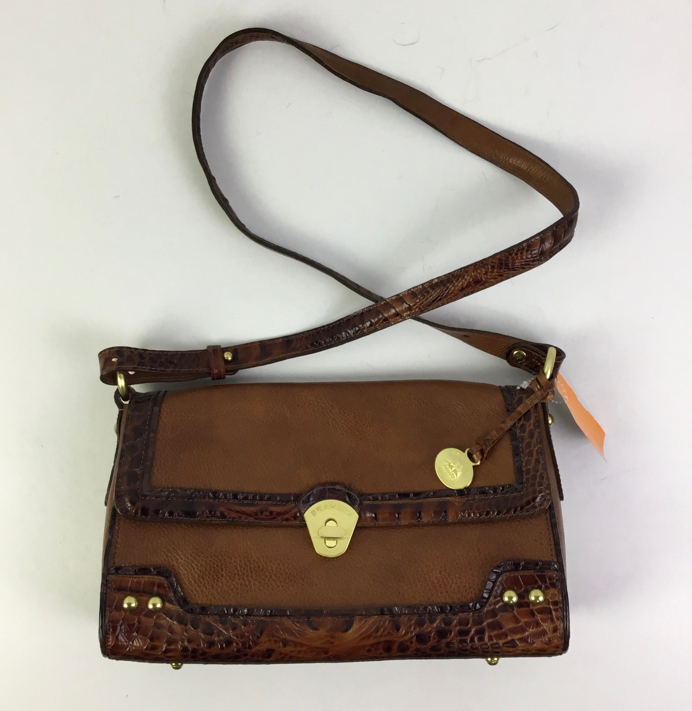 Handbag Designer By Brahmin In Brown, Size:Small