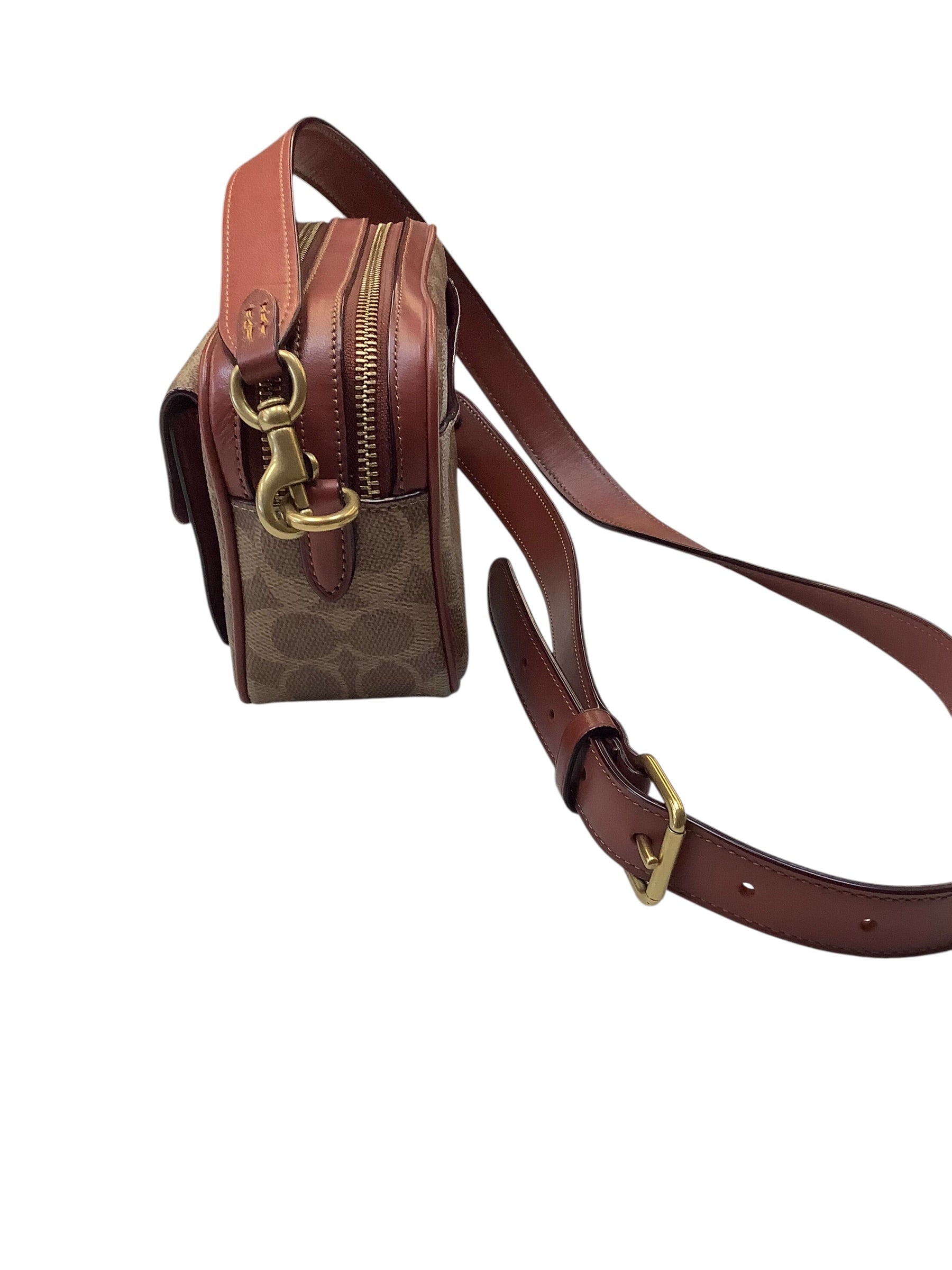Handbag Designer By Coach In Tan, Size:Small