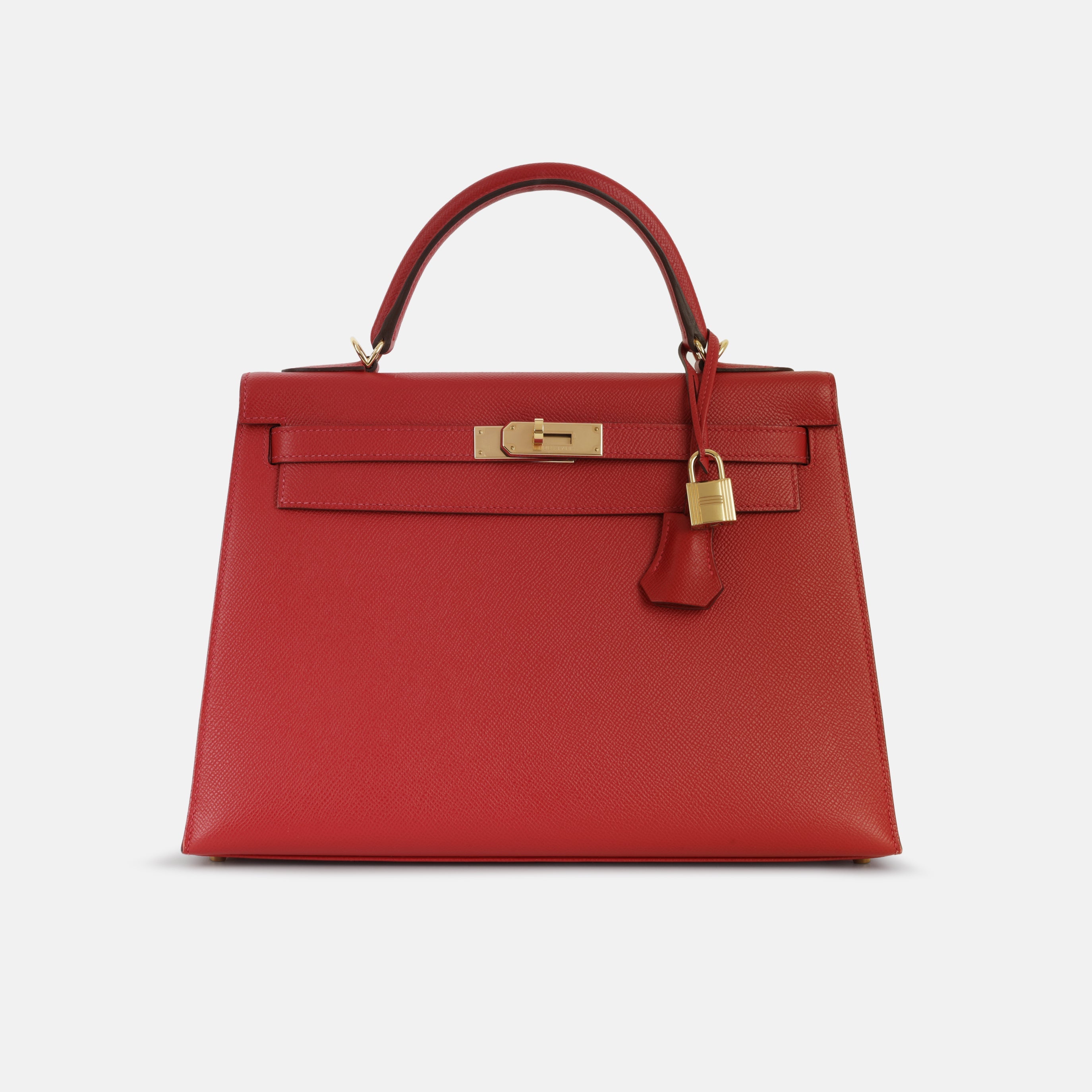 Hermès HSS Kelly 32 - Rouge Casaque Epsom | Permabrass