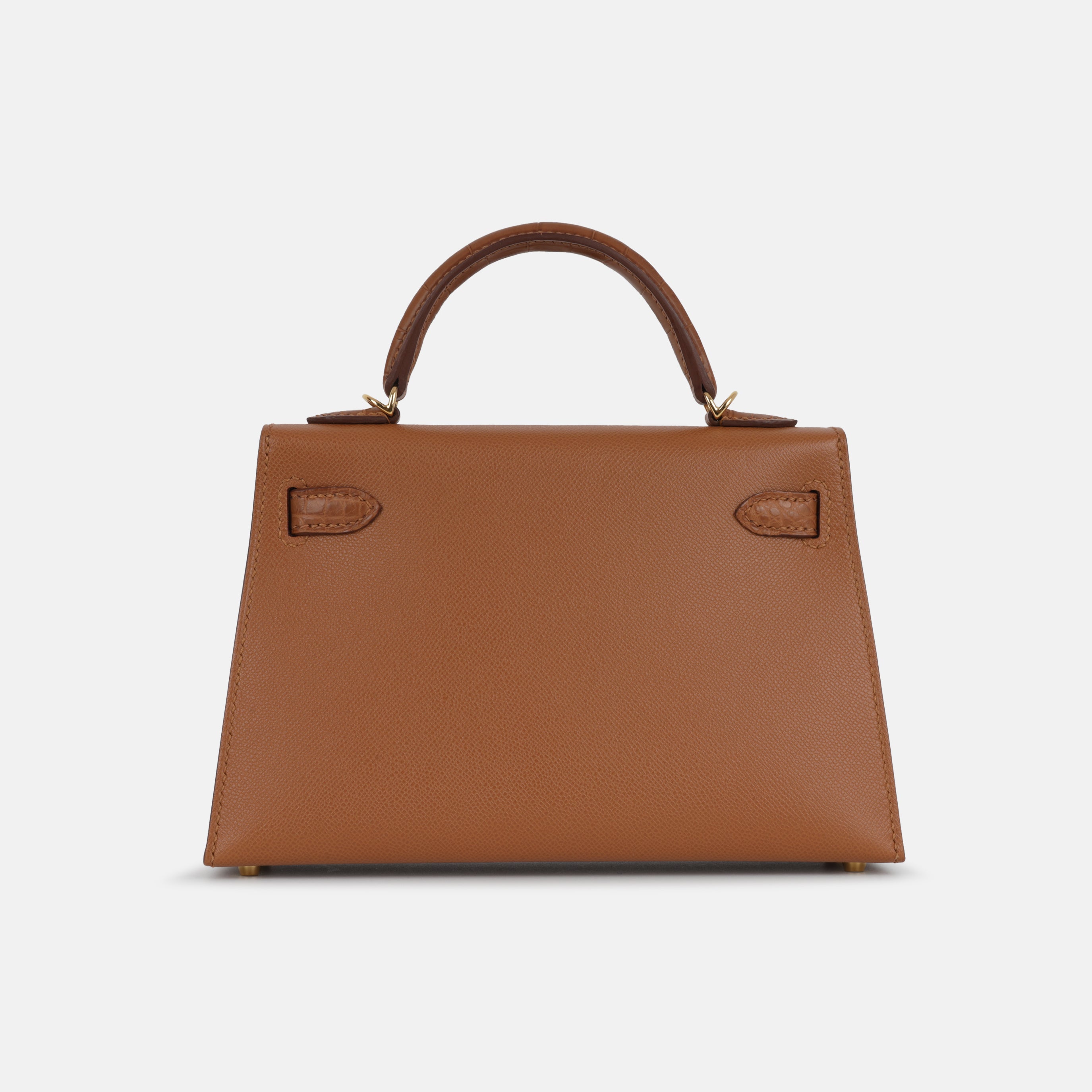 Mini Kelly Touch - Gold Madame / Alligator