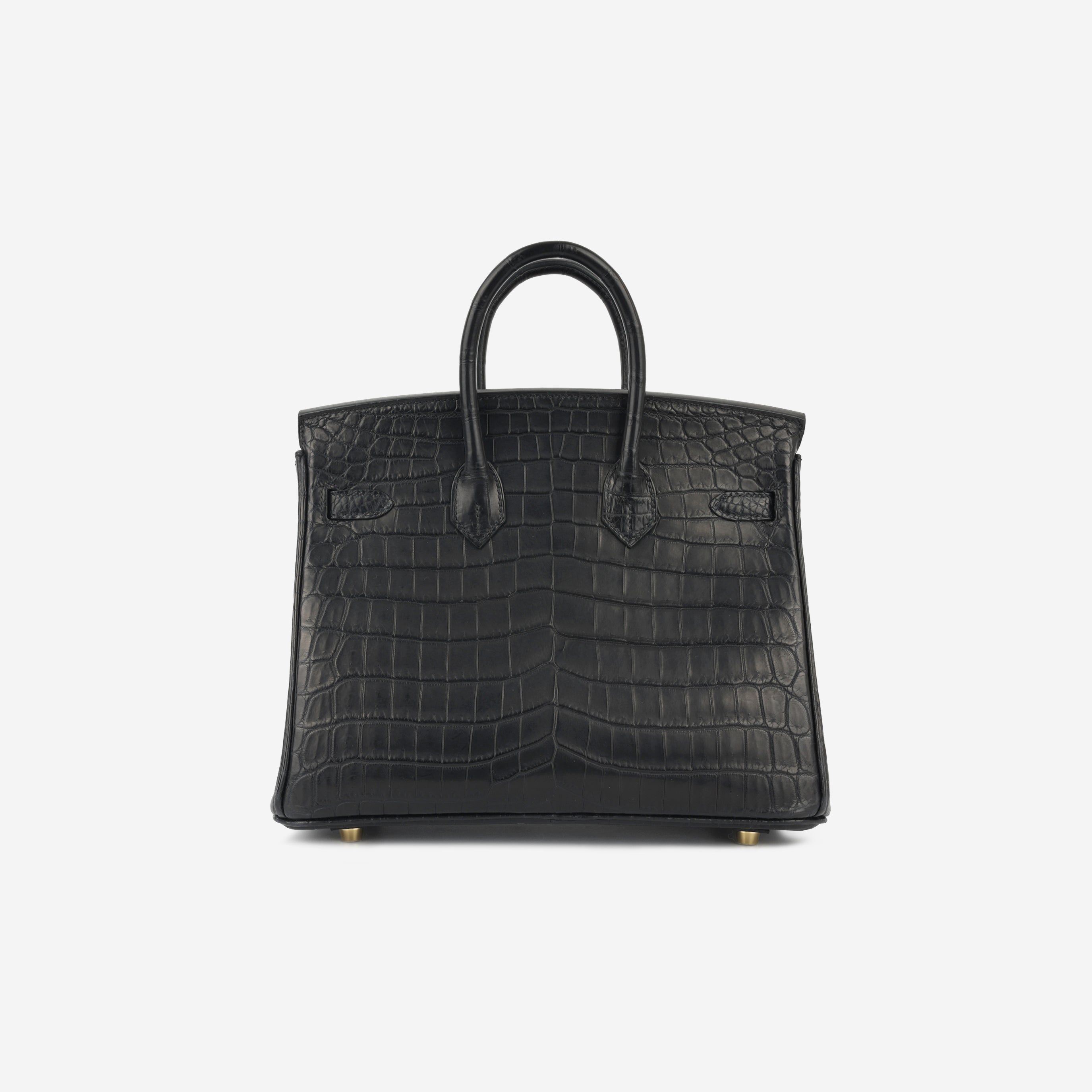 Hermès Birkin 25 - Noir Matte Crocodile Niloticus | Gold Hardware