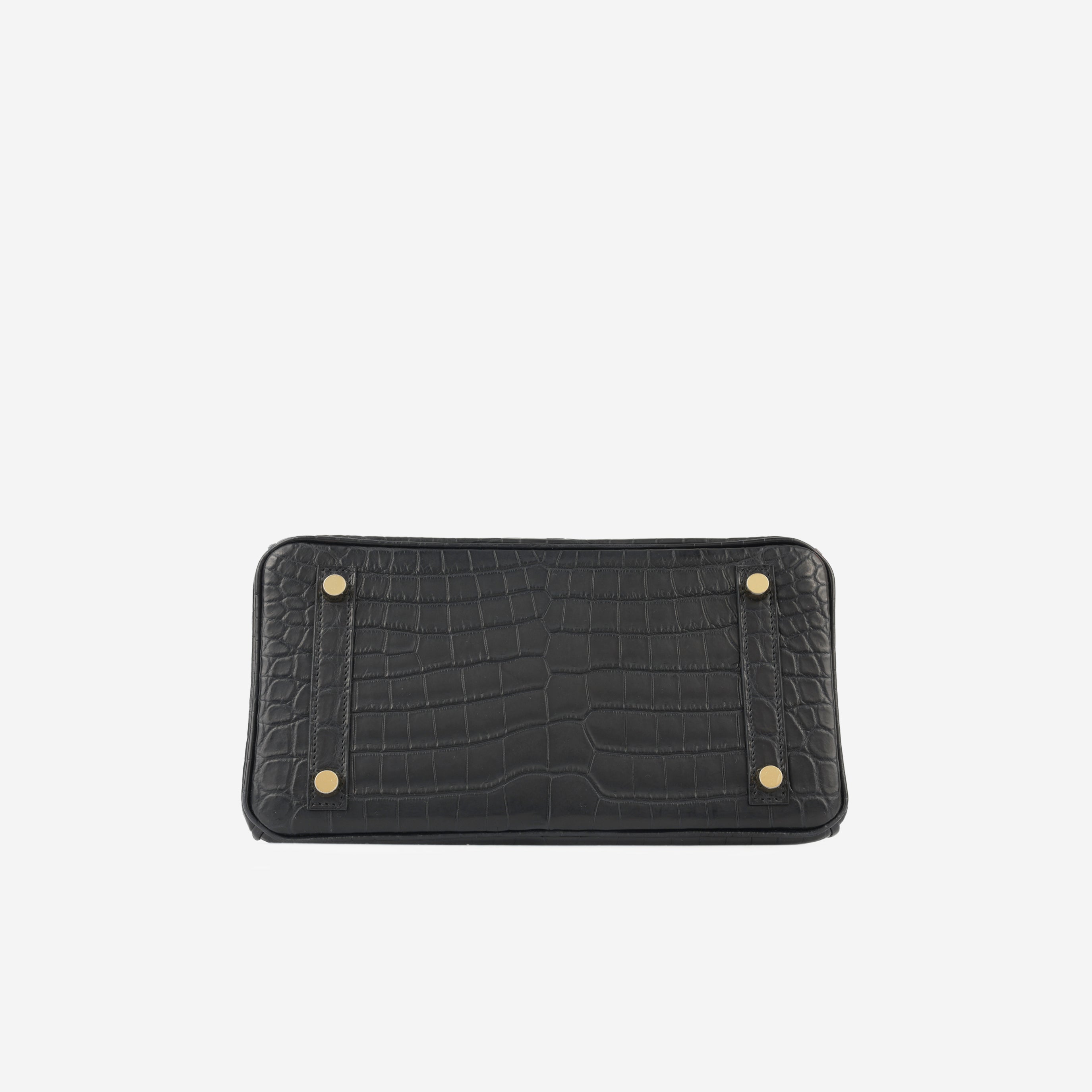 Hermès Birkin 25 - Noir Matte Crocodile Niloticus | Gold Hardware