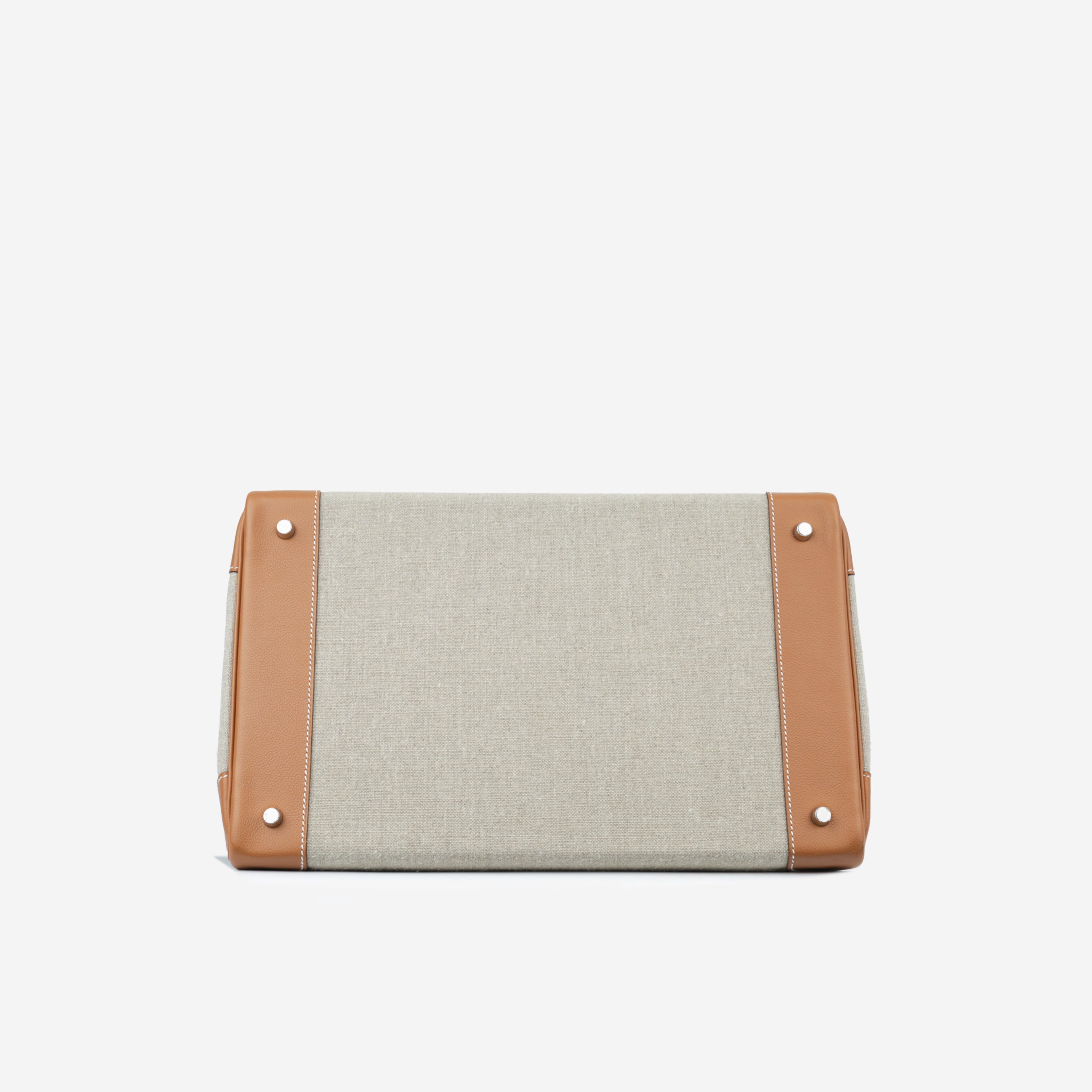 Hermès HAC 40 - Gold Togo/Ecru Toile | Palladium Hardware