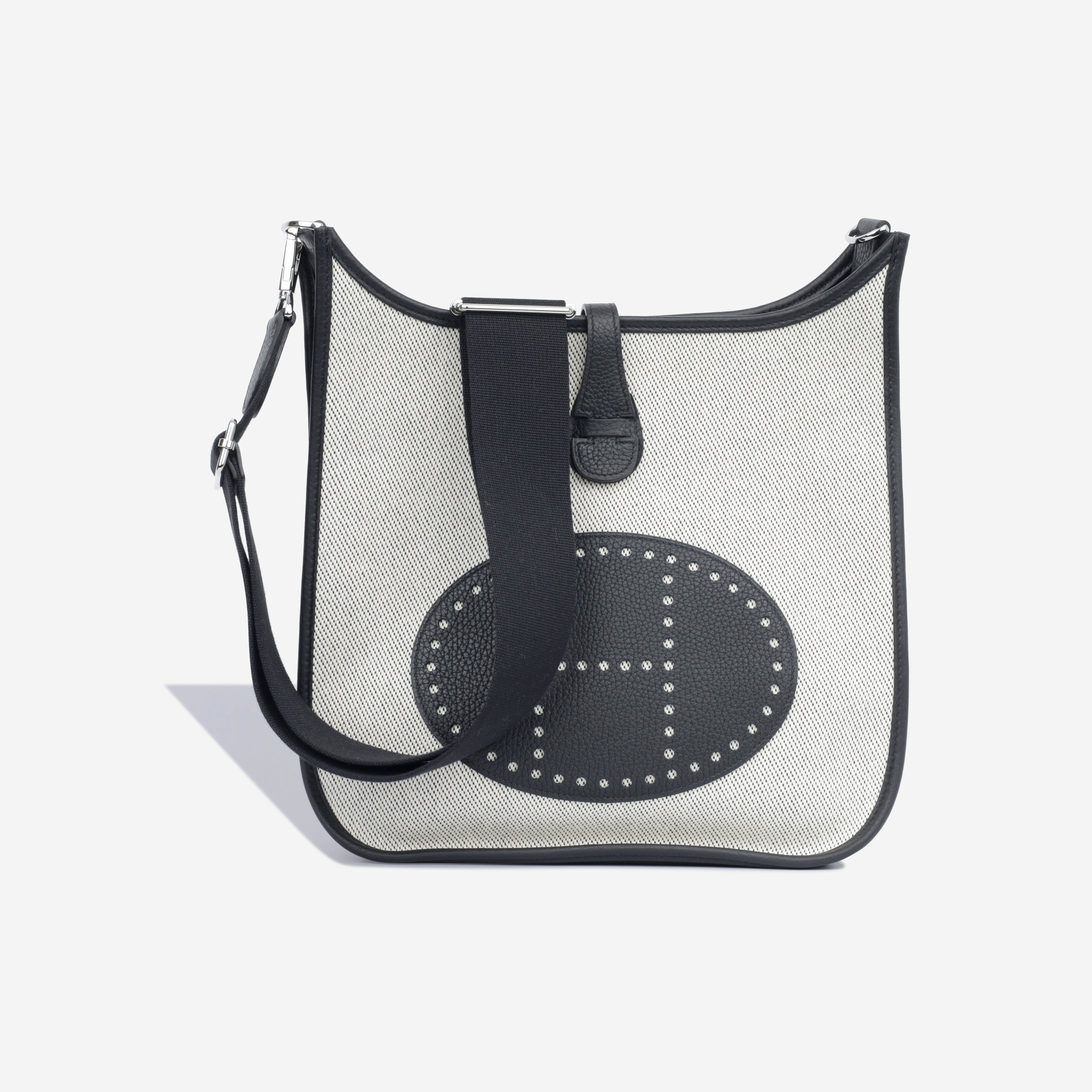 Evelyne PM - Noir Clemence / Ecru Toile PHW