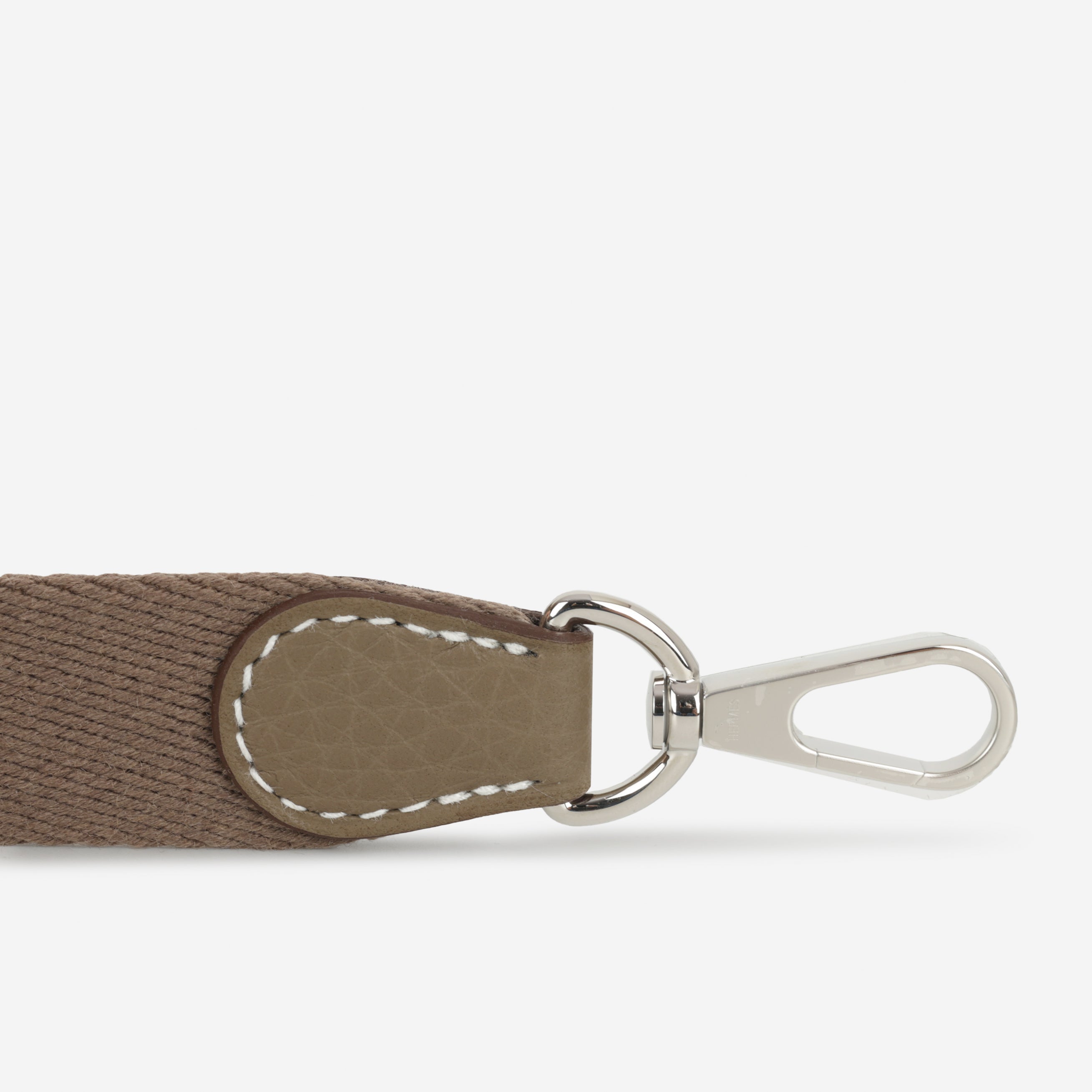 Hermès Mini Evelyne - Etoupe Clemence / Etoupe Strap | Palladium Hardware
