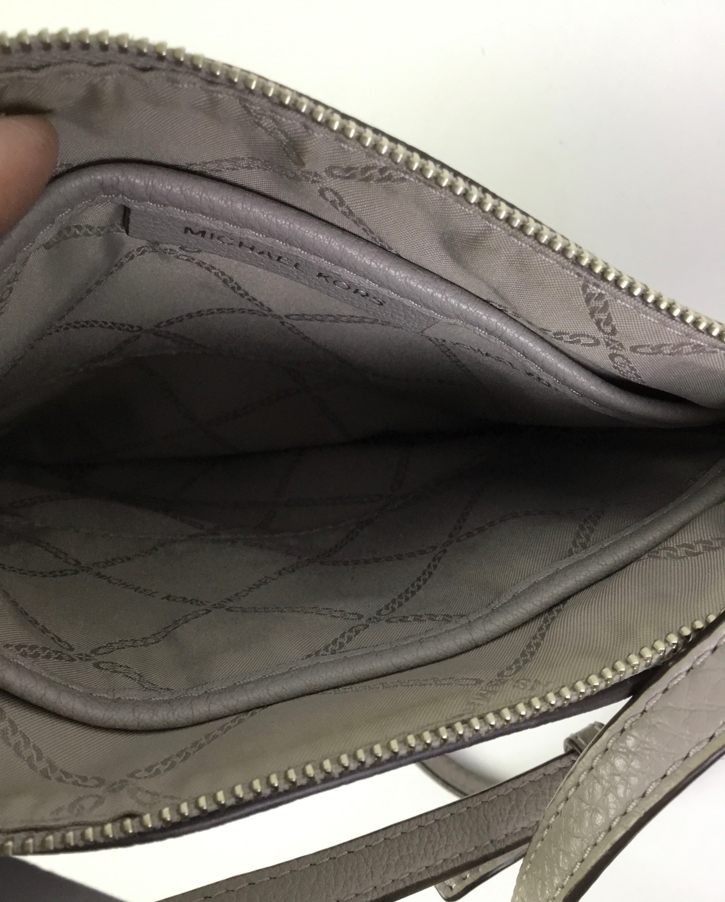 Crossbody Designer By Michael Kors In Grey, Size:Small