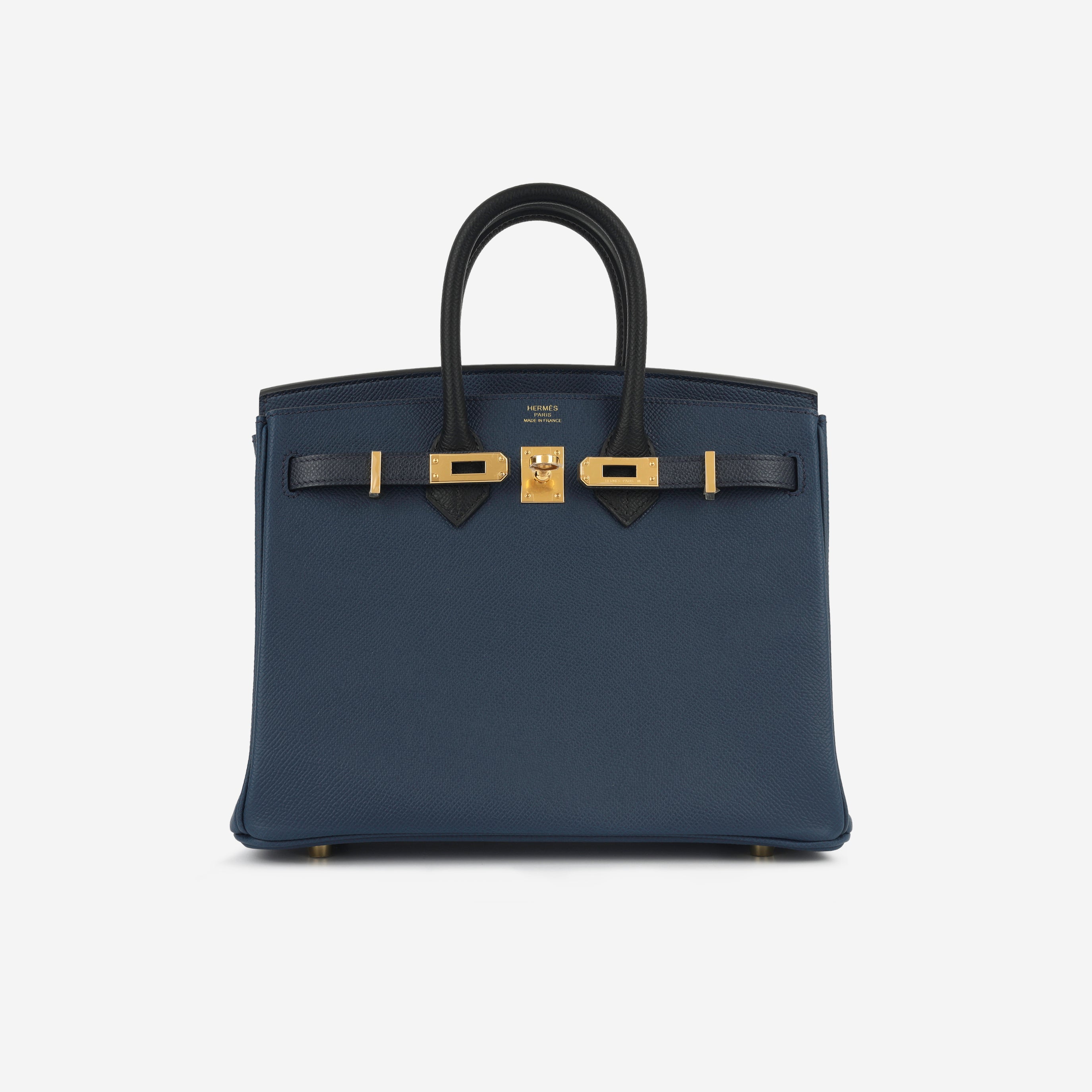 Birkin 25 - Bleu De Prusse/Bleu Indigo/Noir Epsom