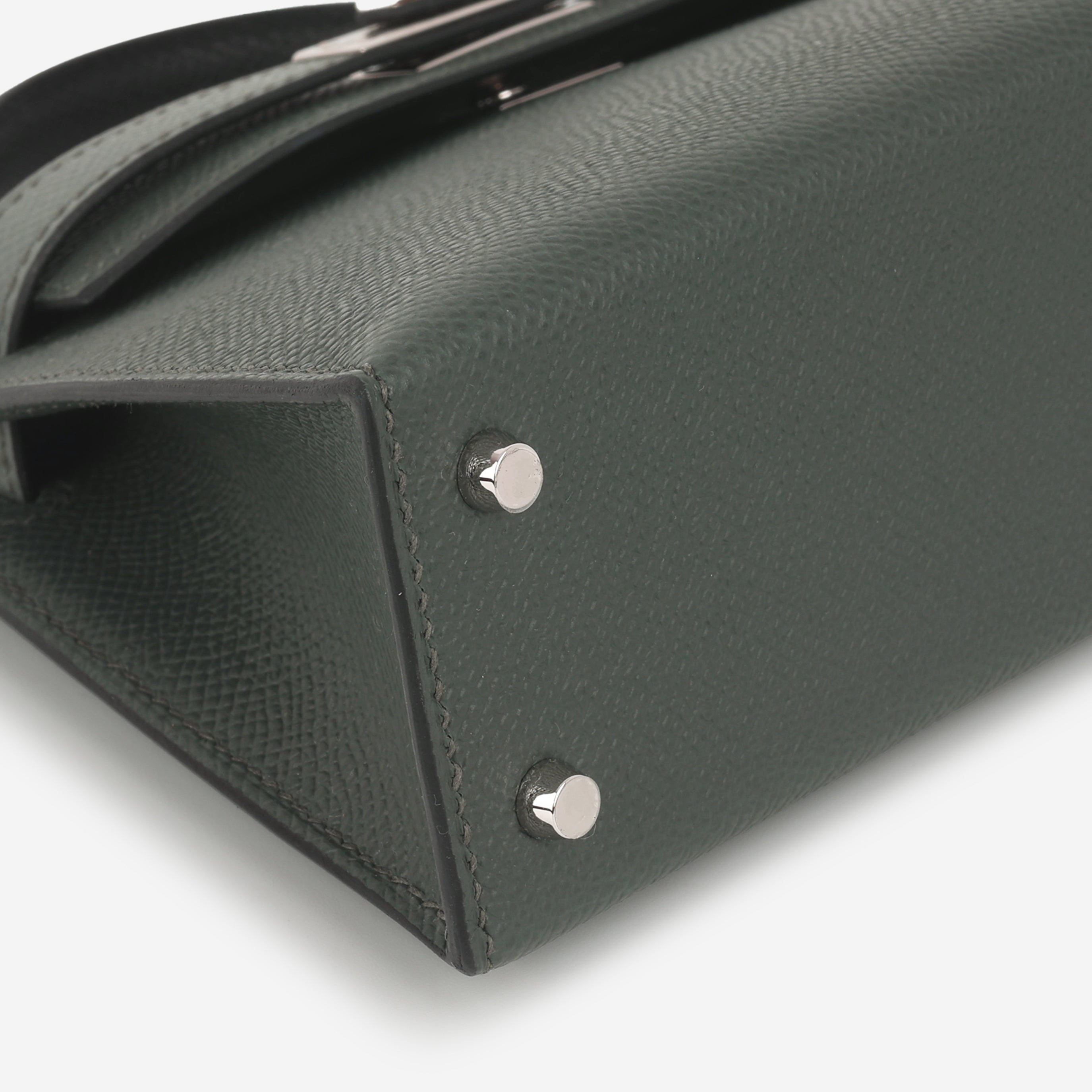Hermès Mini Kelly - Vert Mangrove / Vert Amande / Noir