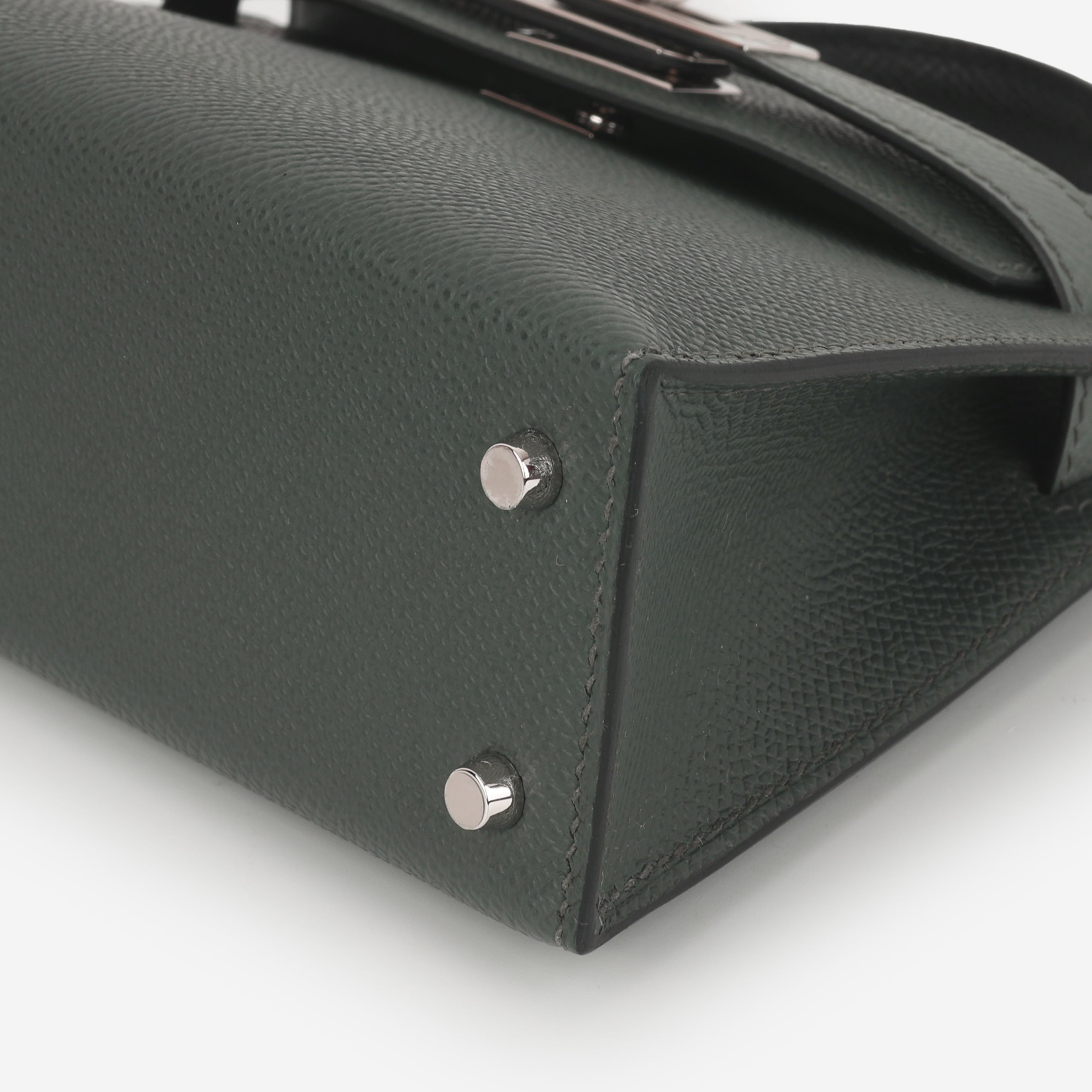 Hermès Mini Kelly - Vert Mangrove / Vert Amande / Noir