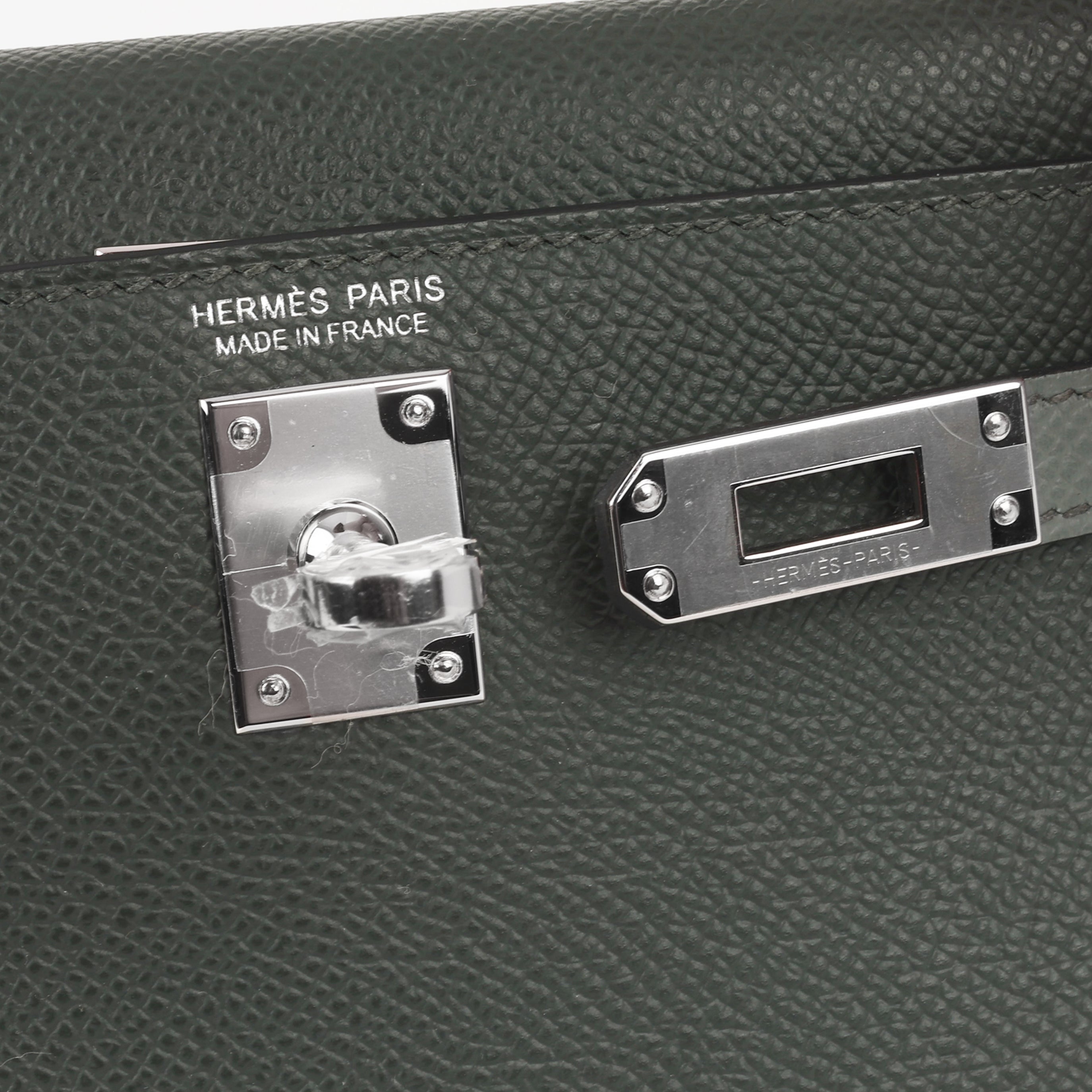 Hermès Mini Kelly - Vert Mangrove / Vert Amande / Noir