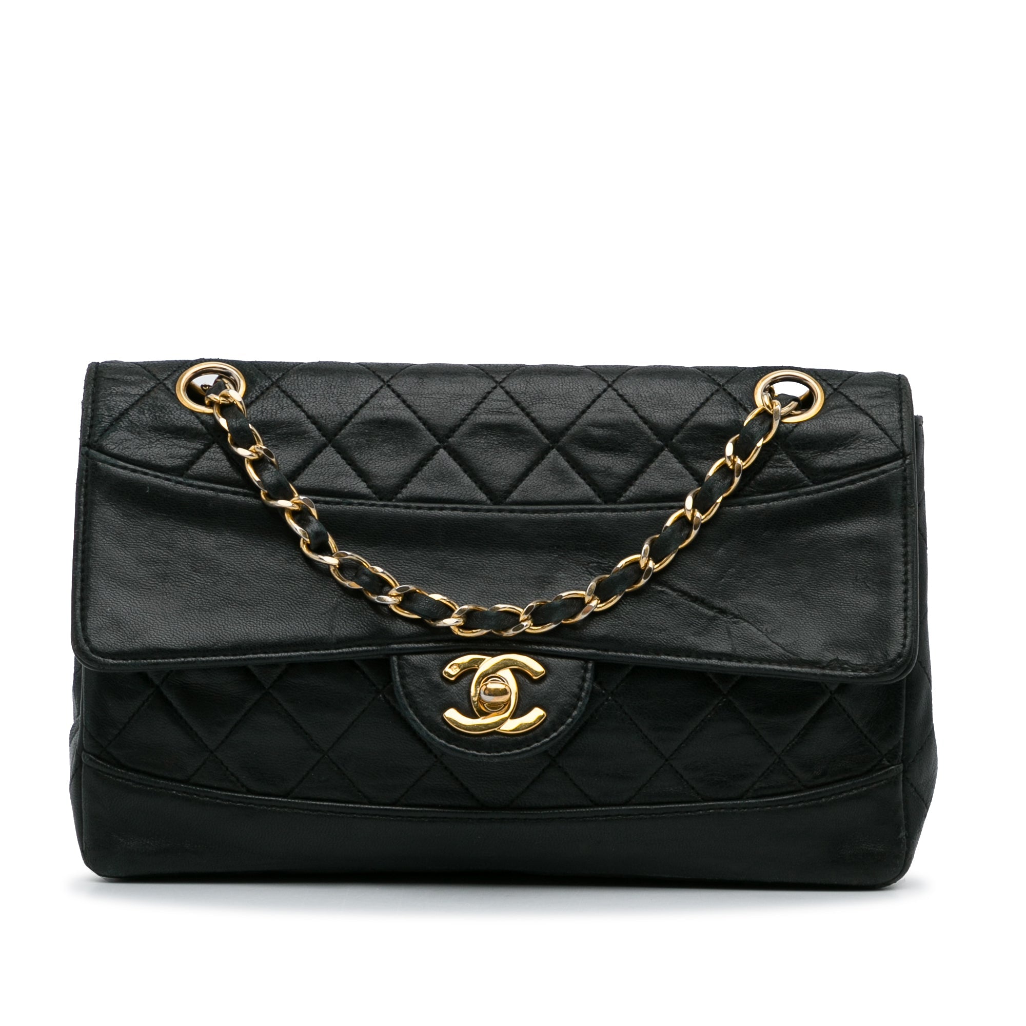 Vintage CC Chain Flap Bag Quilted Lambskin Medium