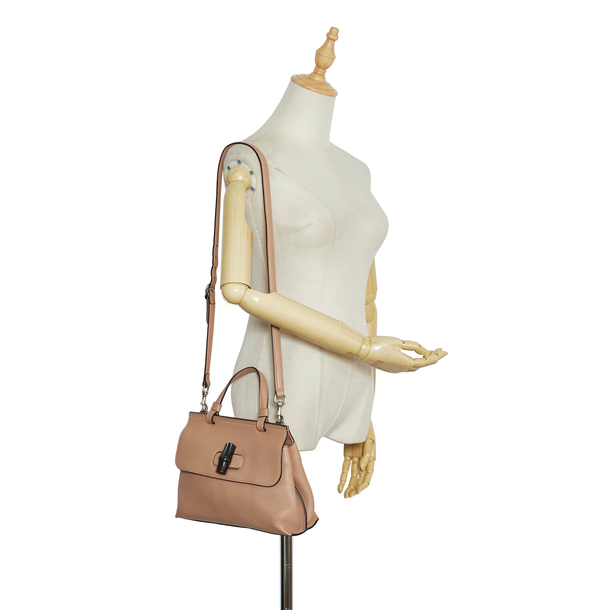 Bamboo Daily Top Handle Bag Leather Small