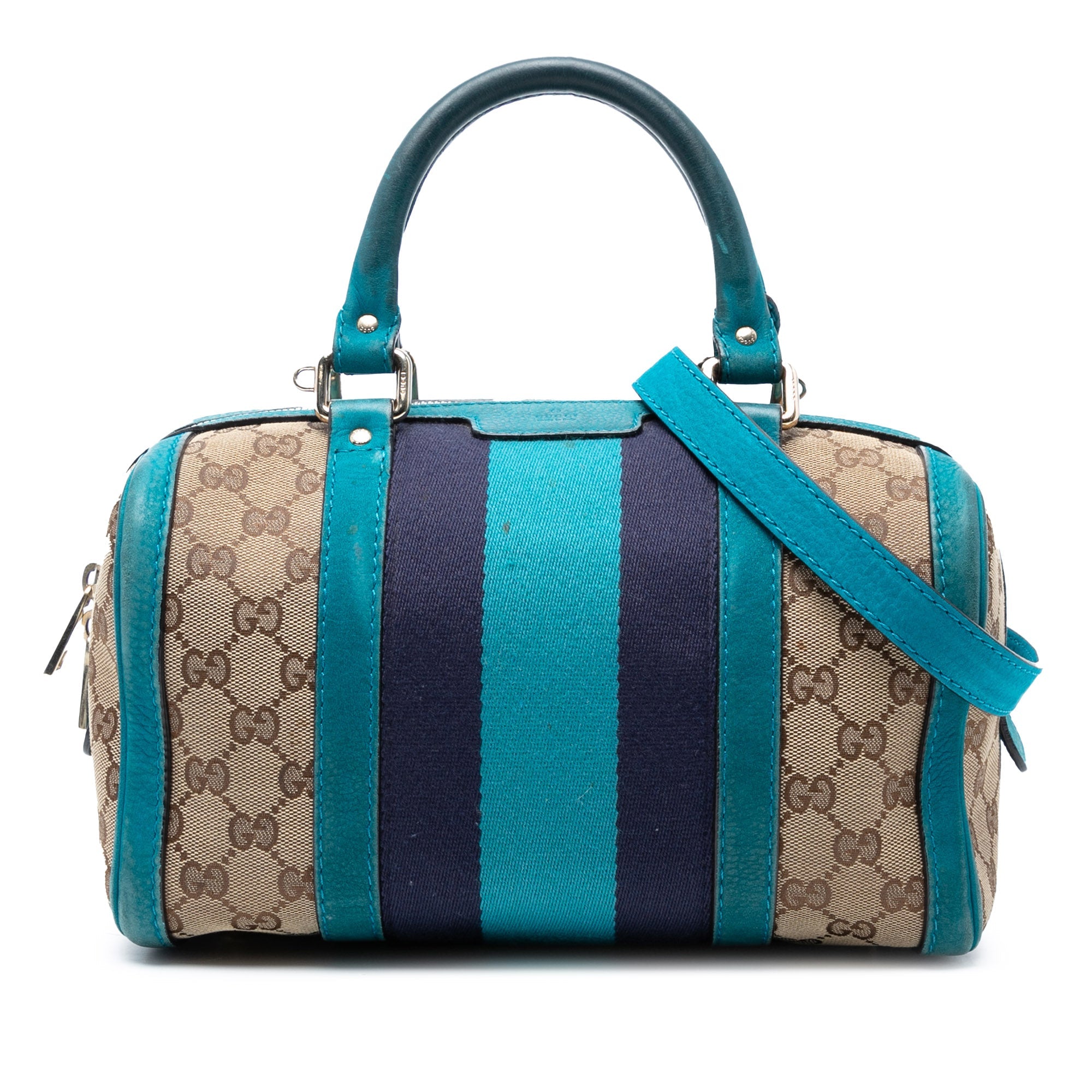 Vintage Web Boston Bag GG Canvas Small